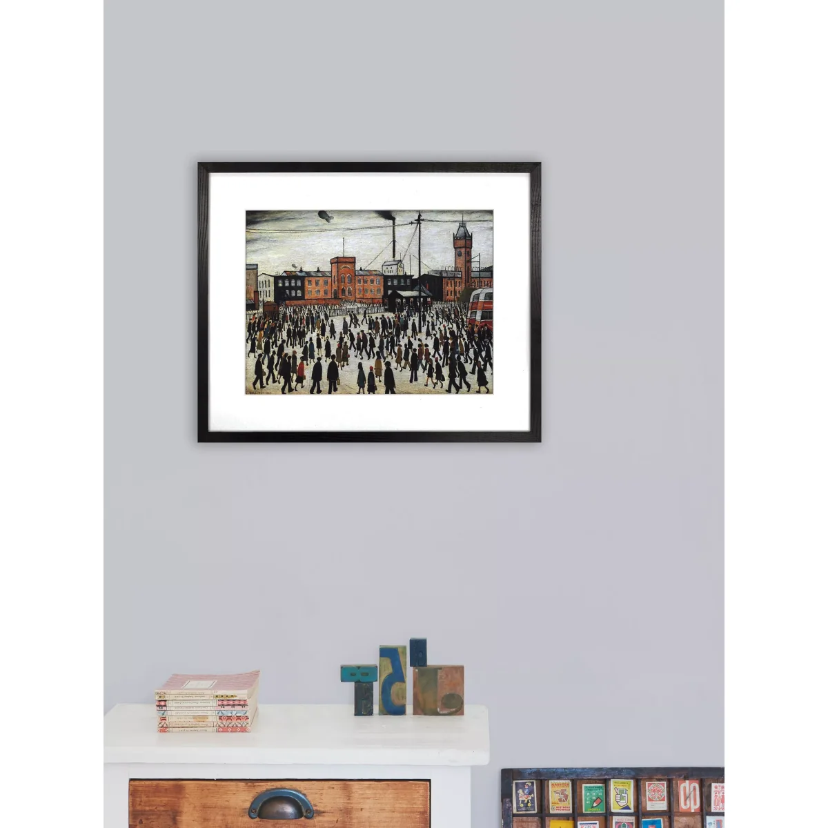 LS Lowry - Going To Work 1943 Framed Print & Mount, 64.8 x 80.2cm – image 2