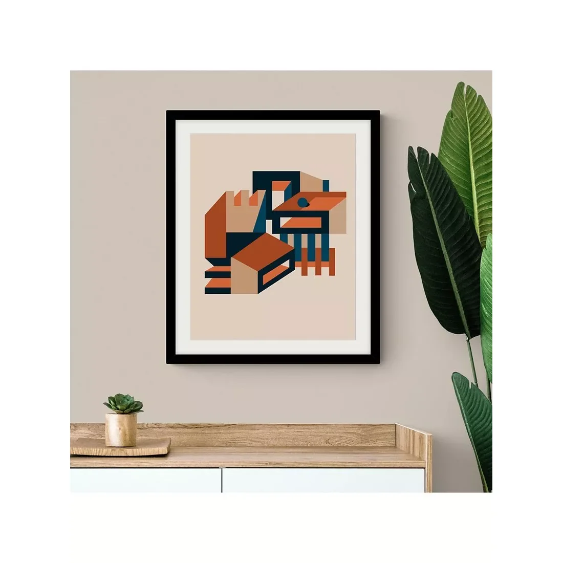Enye Studio - 'Castles' Framed Print & Mount, 63.5 x 53.5cm, Multi – image 2