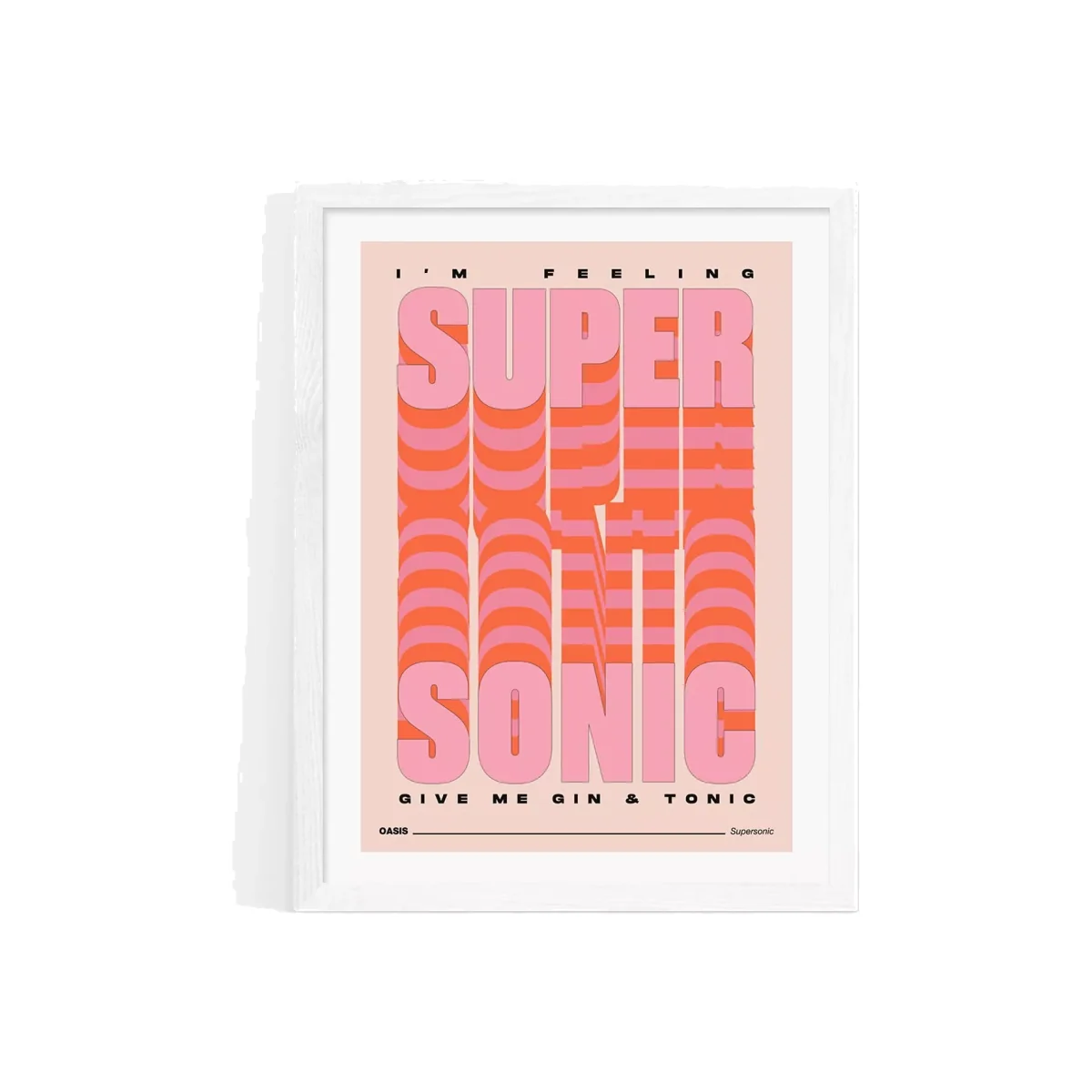 EAST END PRINTS HollieGraphik 'Gin & Tonic' Framed Print – image 1
