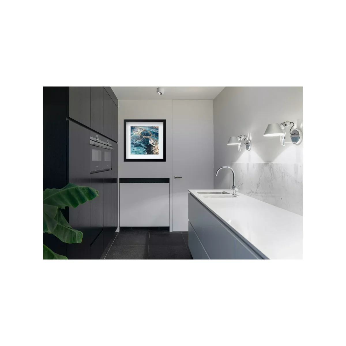 YARDART - Charlotte Clemence 'Maelstrom at Kauai' Outdoor Waterproof Framed Print, 67 x 67cm, Blue – image 9