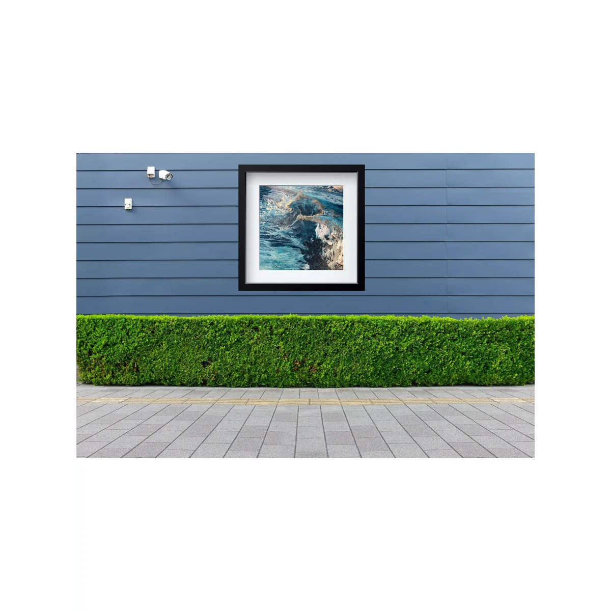 YARDART - Charlotte Clemence 'Maelstrom at Kauai' Outdoor Waterproof Framed Print, 67 x 67cm, Blue – image 10