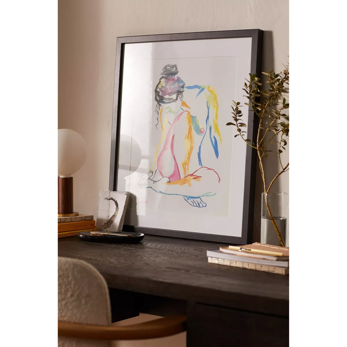 Andrew Orton - 'Female Nude VI' Framed Print & Mount, 63.5 x 53.5cm, White/Multi – image 5