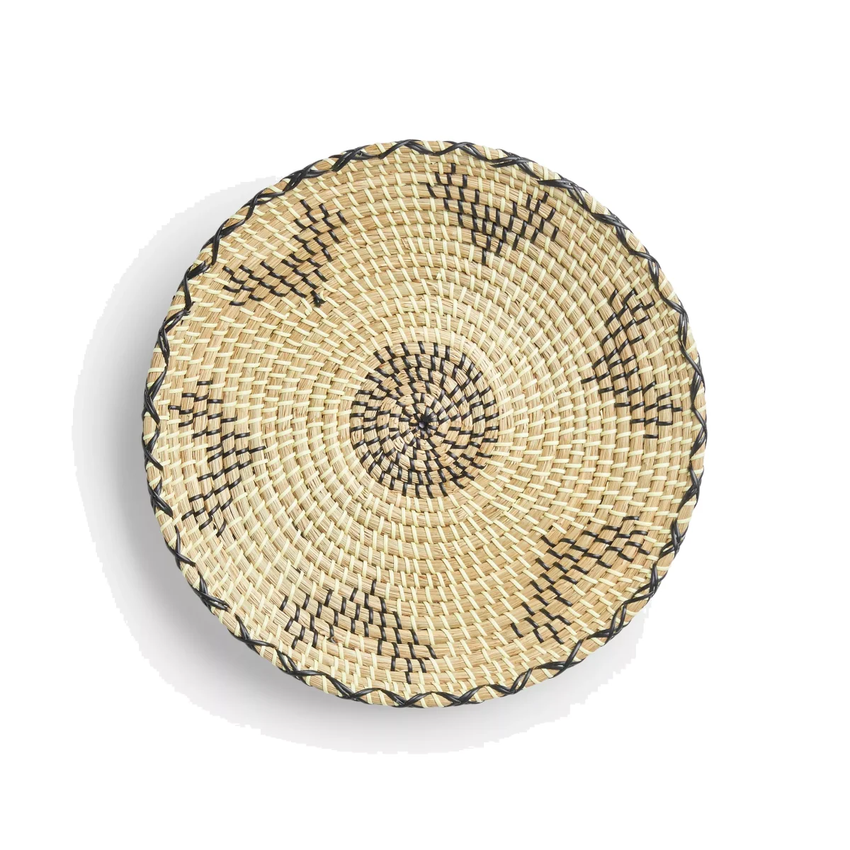 John Lewis Woven Seagrass Star Wall Art, 42cm, Natural/Black