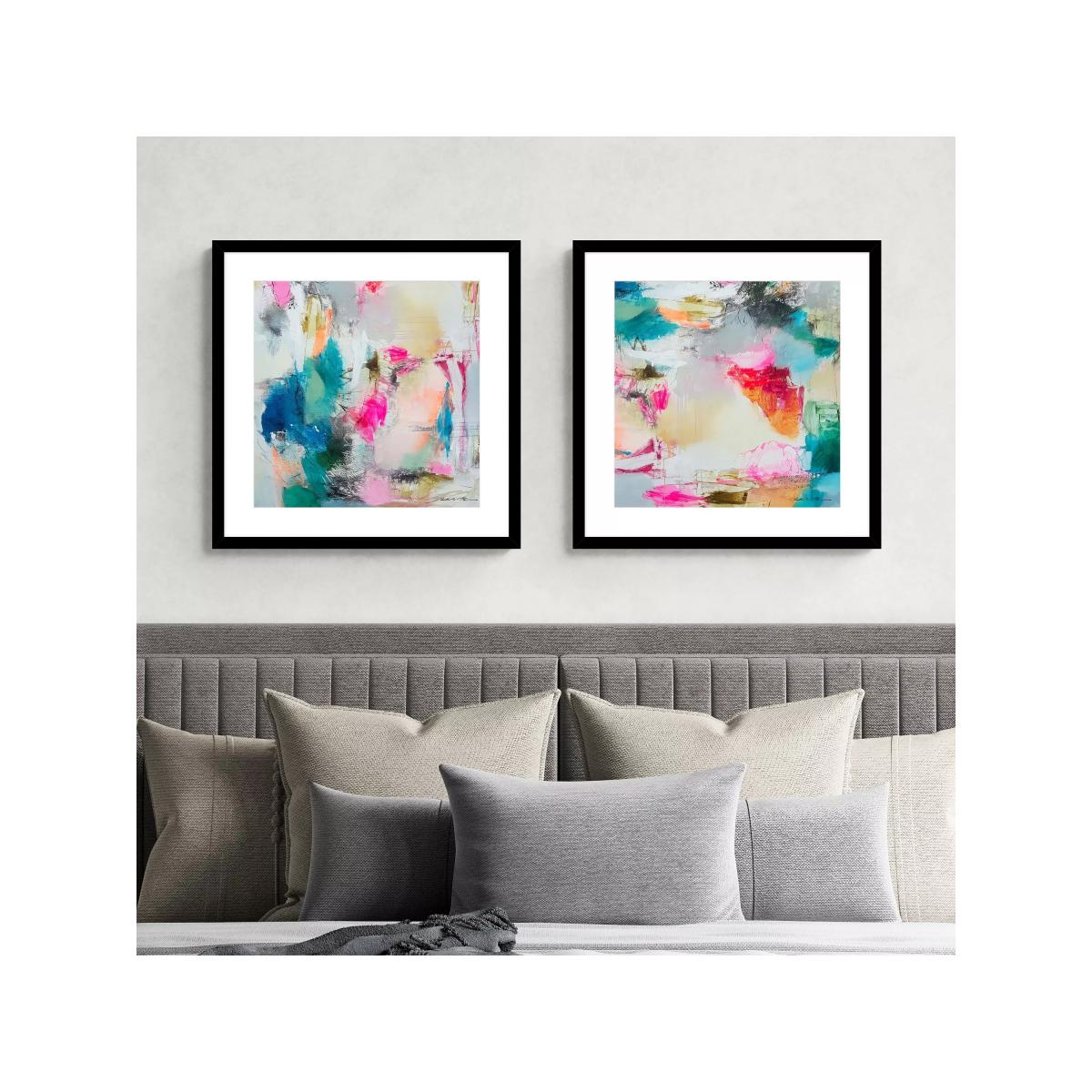 John Lewis Natasha Barnes 'Tunbridge' Embellished Framed Print, Set of 2, 61.5 x 61.5cm, Multi – image 2