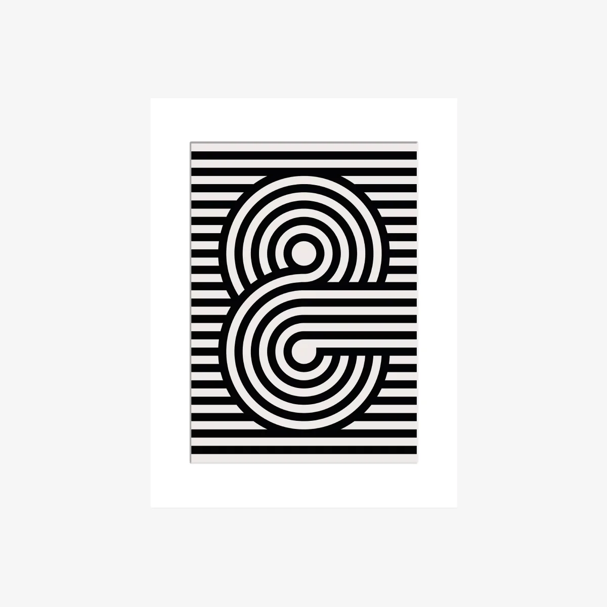 Reign & Hail - Amperlines Unframed Print & Mount, 40 x 30cm, Black/White – image 1