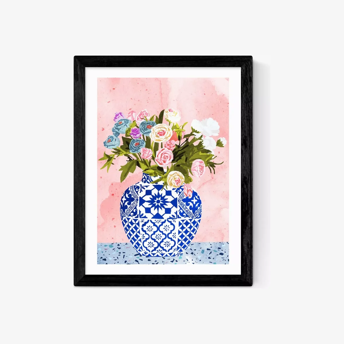 EAST END PRINTS 83 Oranges 'Ceramic Planter' Framed Print – image 1