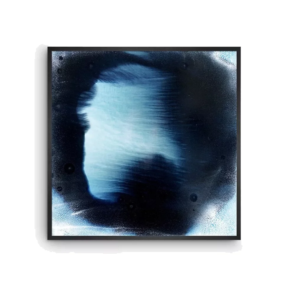Fintan Whelan - 'Just Like You' Abstract Framed Print, 70 x 70cm, Blue