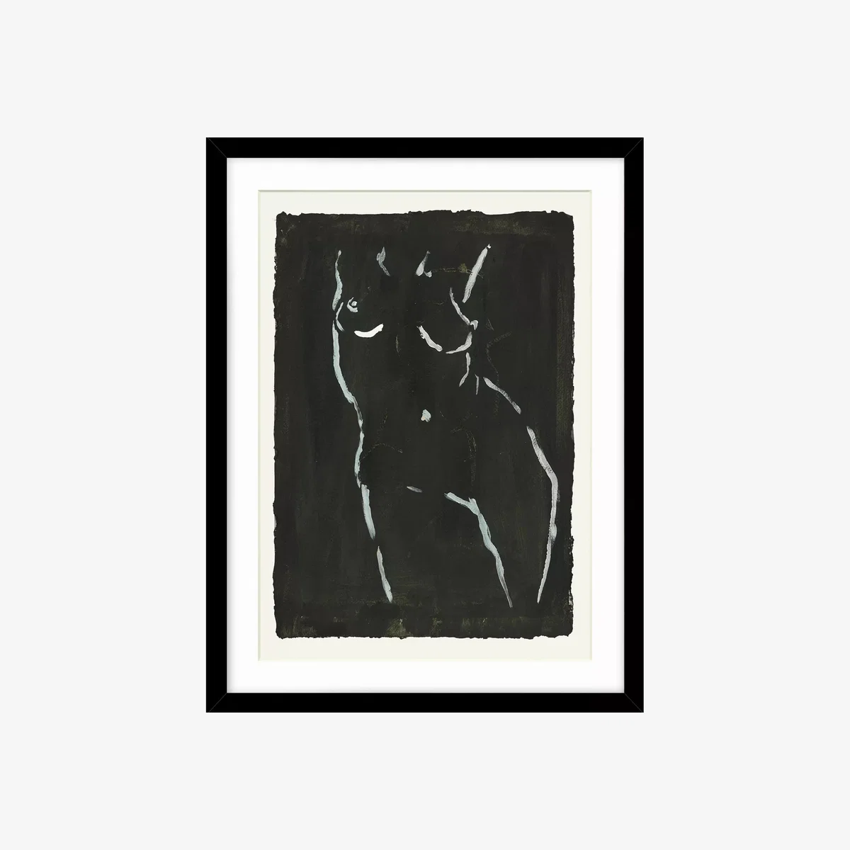 John Lewis Harlie Briggs 'Echo Figurative' Framed Print & Mount, 42 x 32cm, Black/Beige – image 1