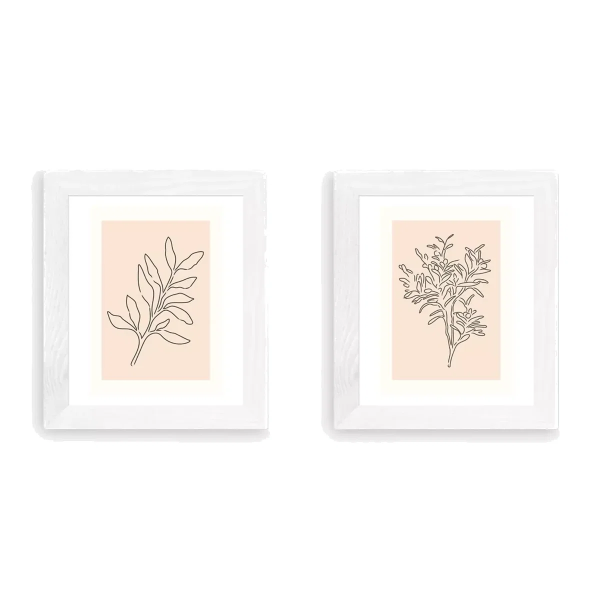 EAST END PRINTS Violet Studio 'Soft Leaves I & II' Framed Print, Set of 2 – image 1