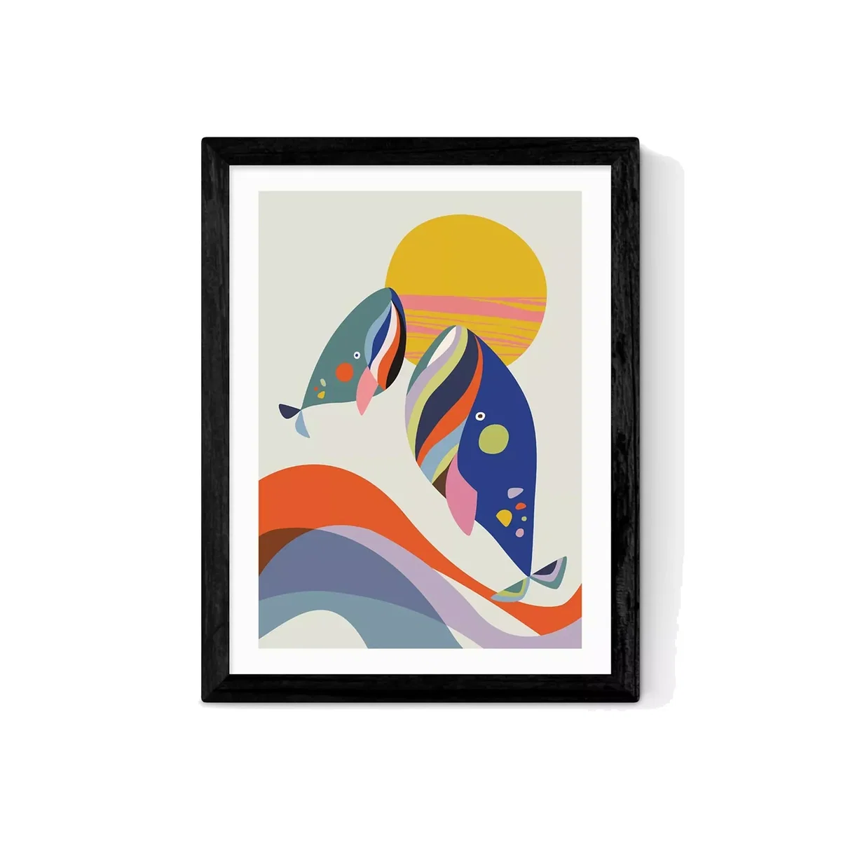 EAST END PRINTS Rachel Lee 'Whales' Framed Print – image 1