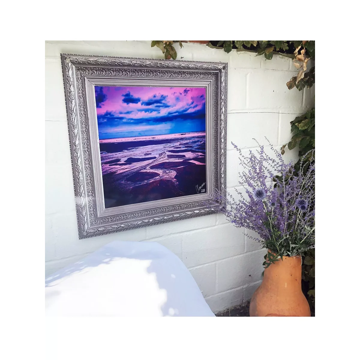 YARDART - Charlotte Clemence 'Memories' Outdoor Waterproof Framed Print, 87.5 x 87.5cm, Purple – image 5