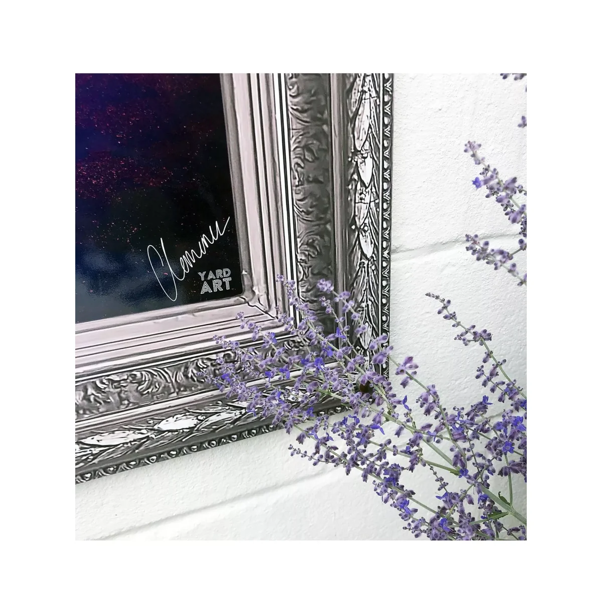 YARDART - Charlotte Clemence 'Memories' Outdoor Waterproof Framed Print, 87.5 x 87.5cm, Purple – image 6