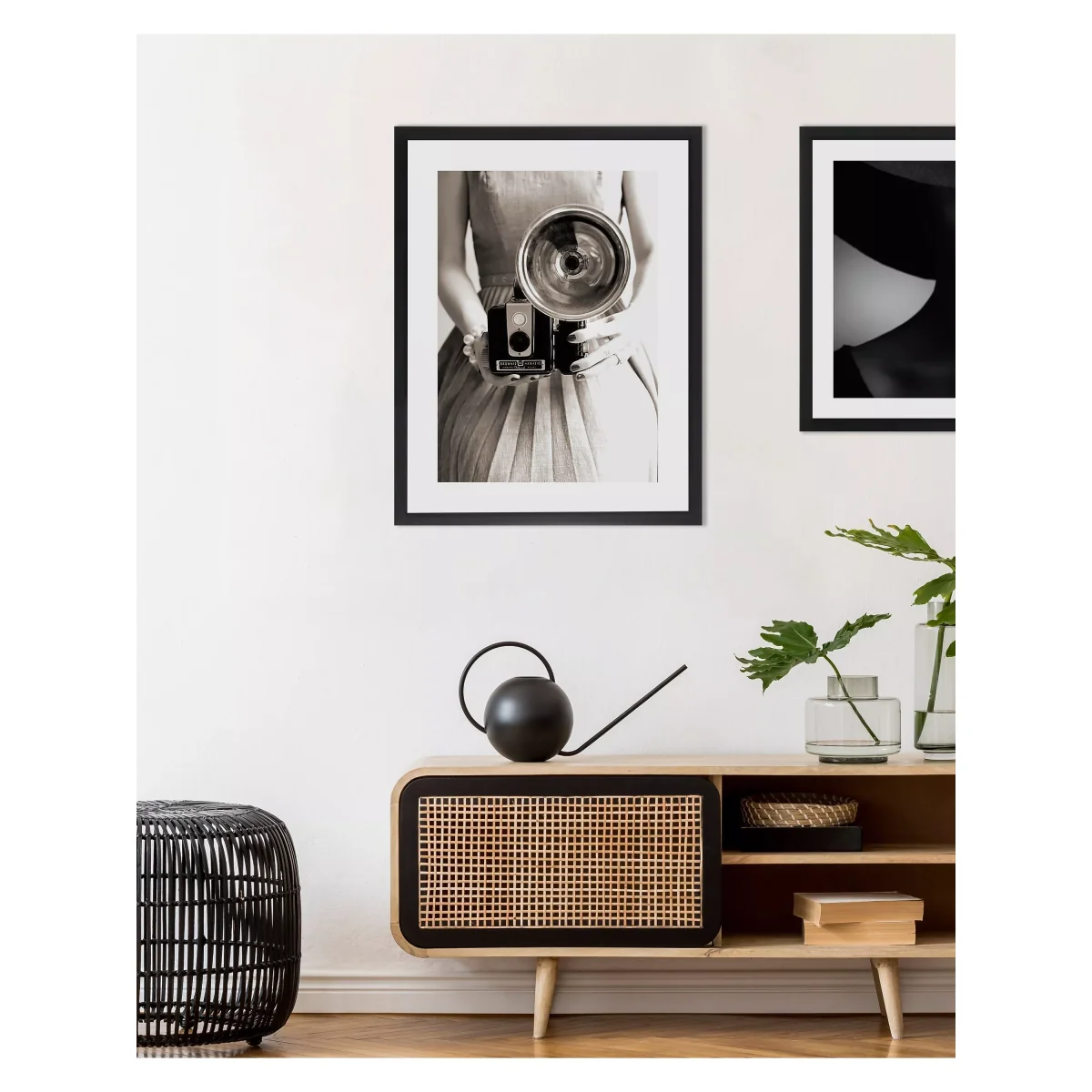 'Camera Girl' Framed Print, 75 x 55cm, Grey – image 3