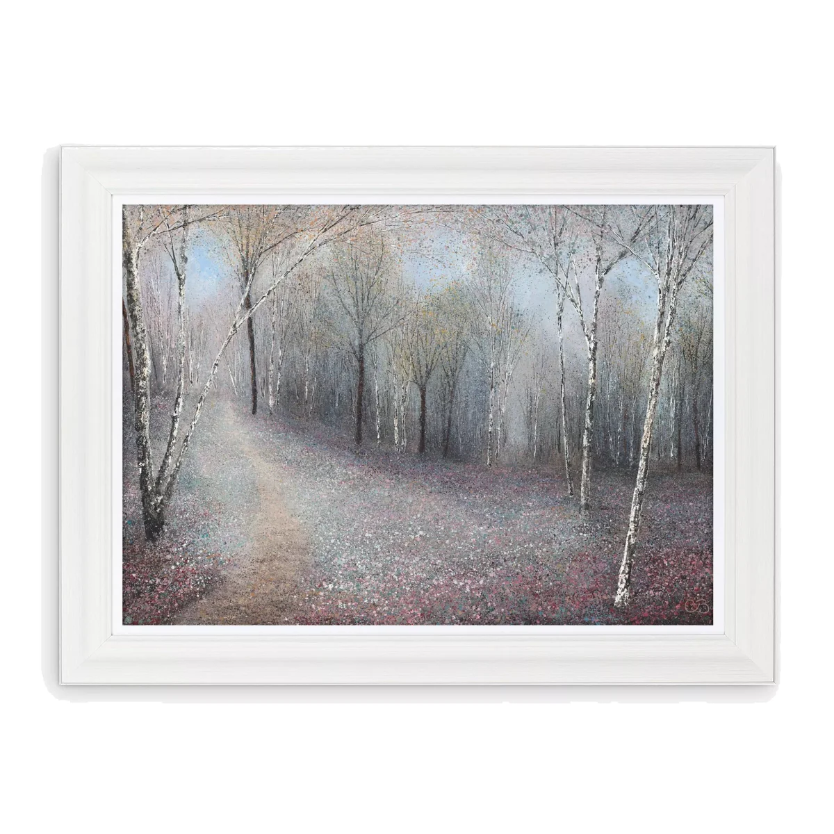 Chris Bourne - Wildflowers Framed Print, 62 x 82cm, Grey/Multi