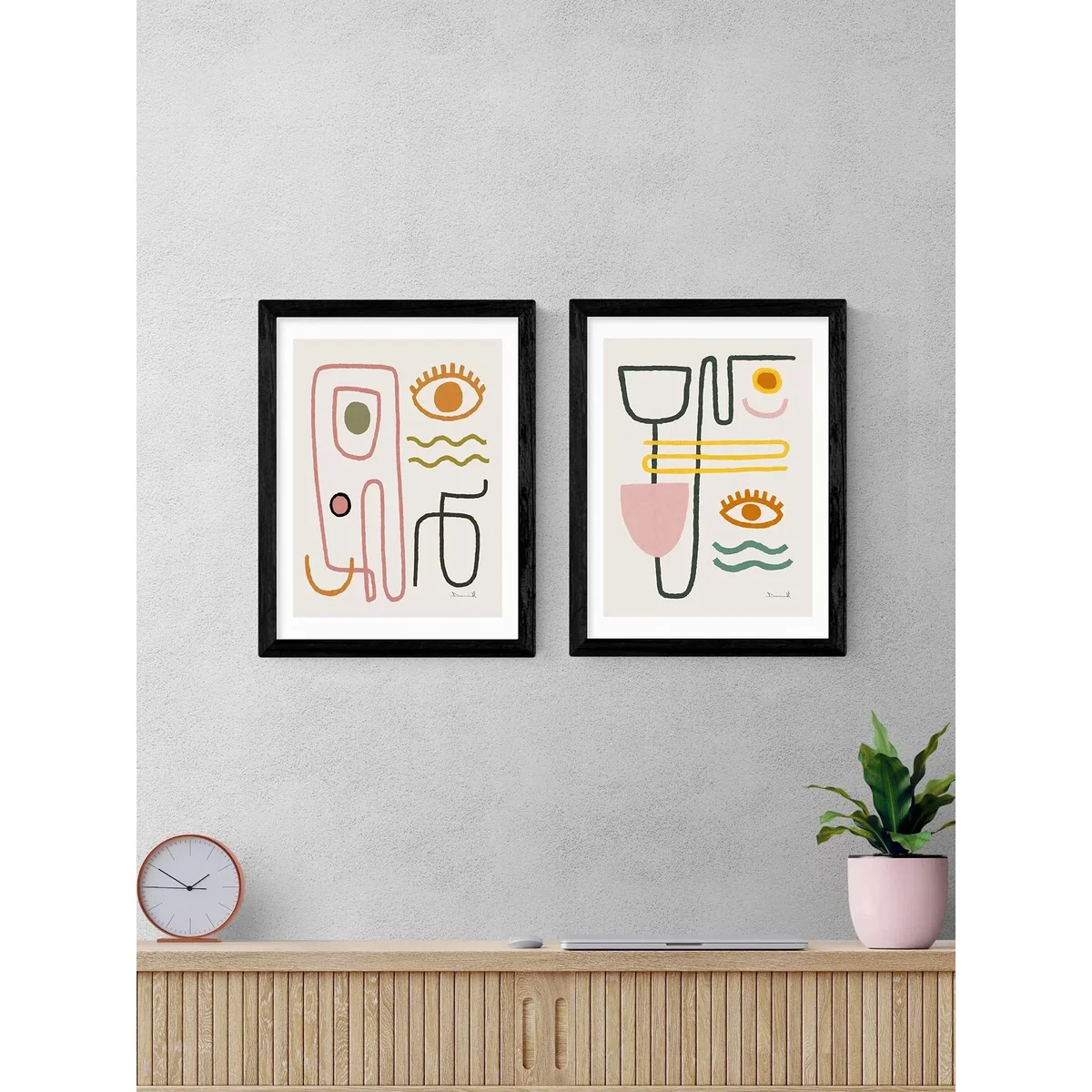 EAST END PRINTS Dan Hobday 'Feel Good' Wood Framed Print, Set of 2 – image 2