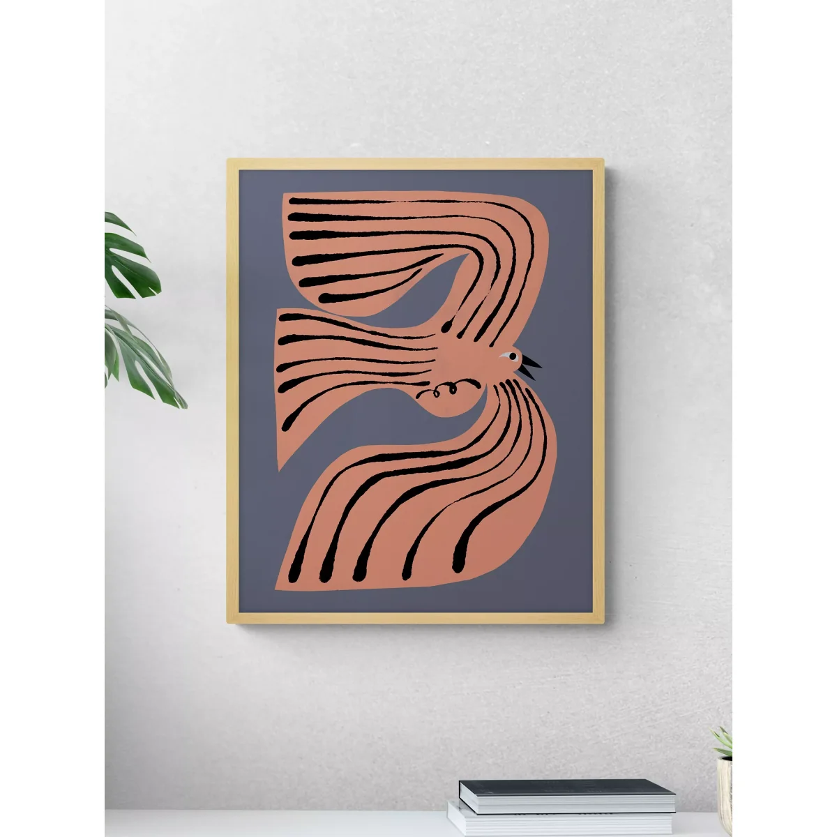 Marcello Velho - 'Late Night Bird' Framed Print, 52 x 42cm, Red – image 2