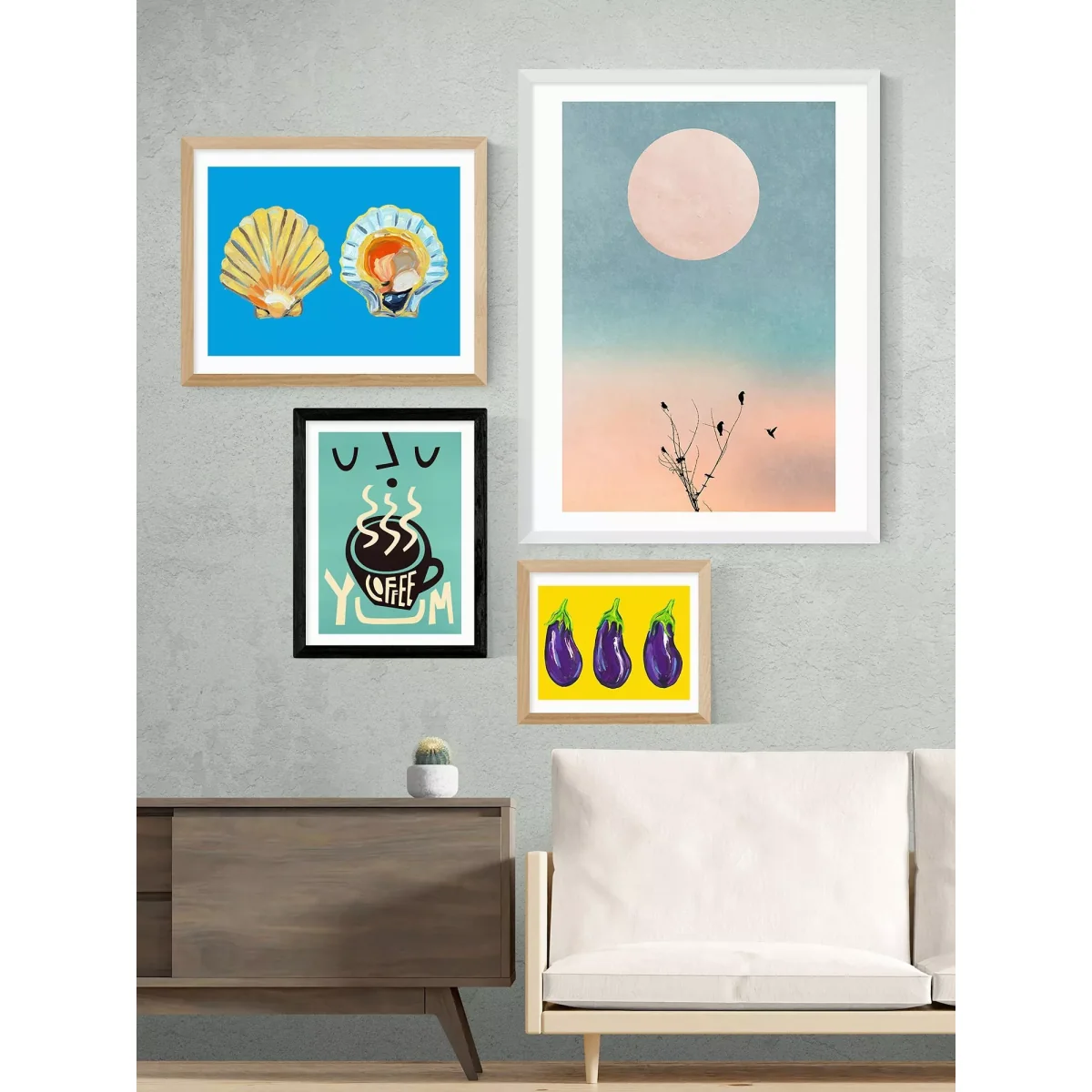 EAST END PRINTS Fox & Velvet 'Yum Coffee' Framed Print – image 2