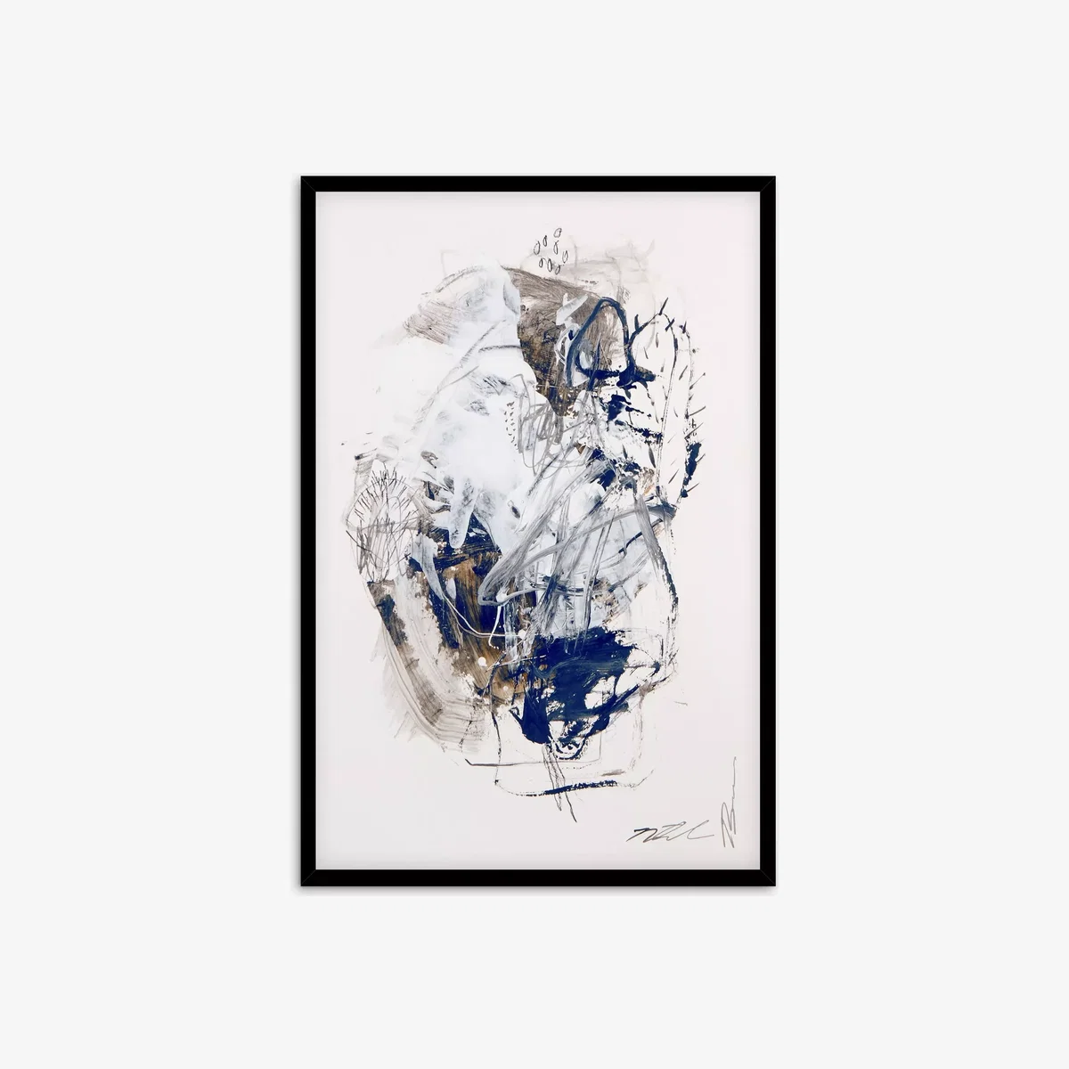 Natasha Barnes - 'Semblance I' Framed Print, 62 x 42cm, Blue/Multi