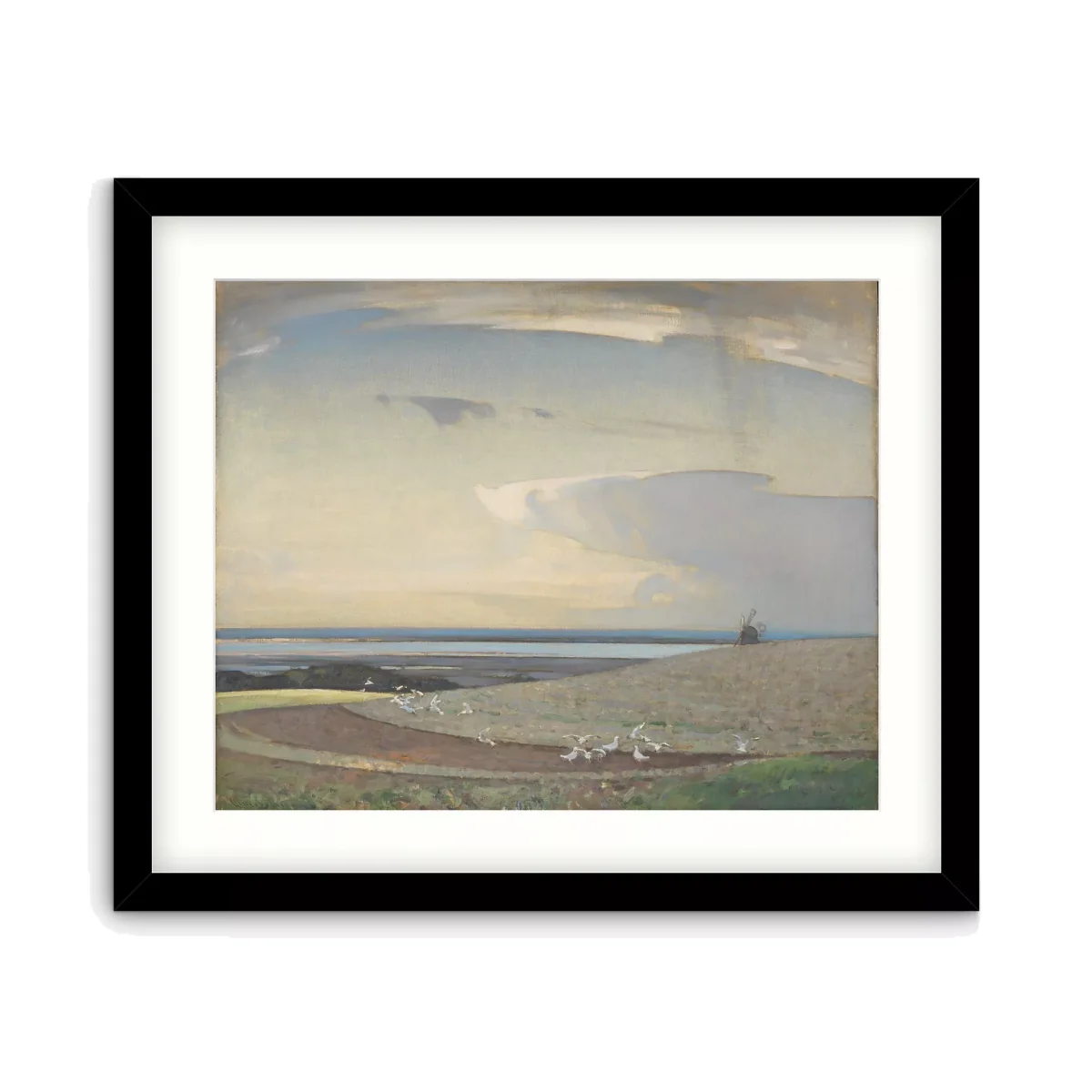 John Lewis & Partners + Tate Sir Arnesby Brown 'The Line of the Plough' Wood Framed Print & Mount, 54 x 64cm