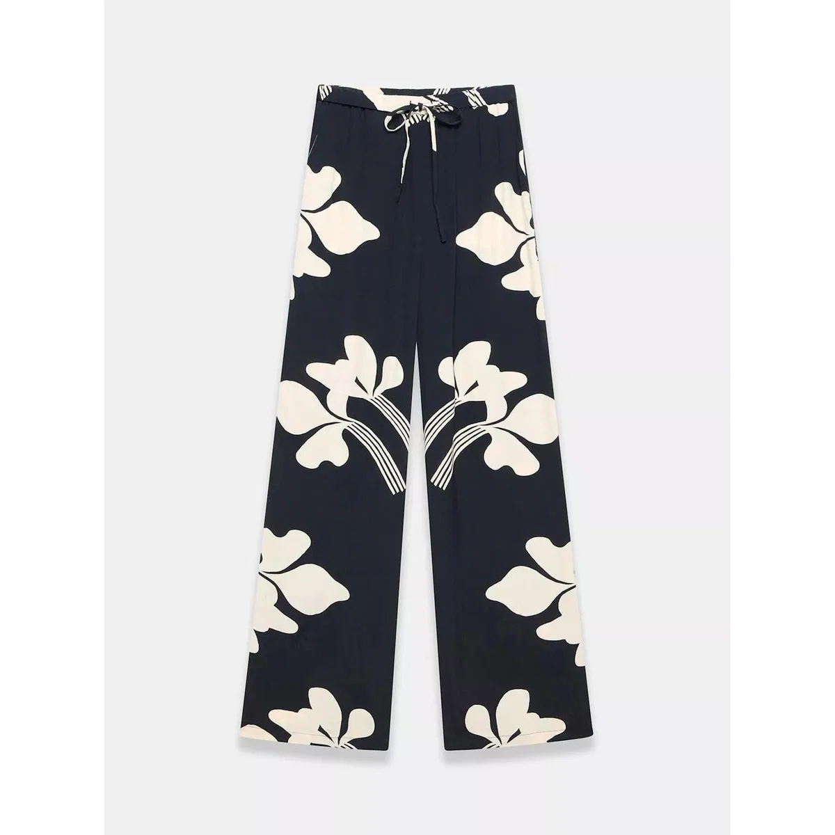 Mint Velvet High Waist Graphic Print Trousers, Black/White – image 6