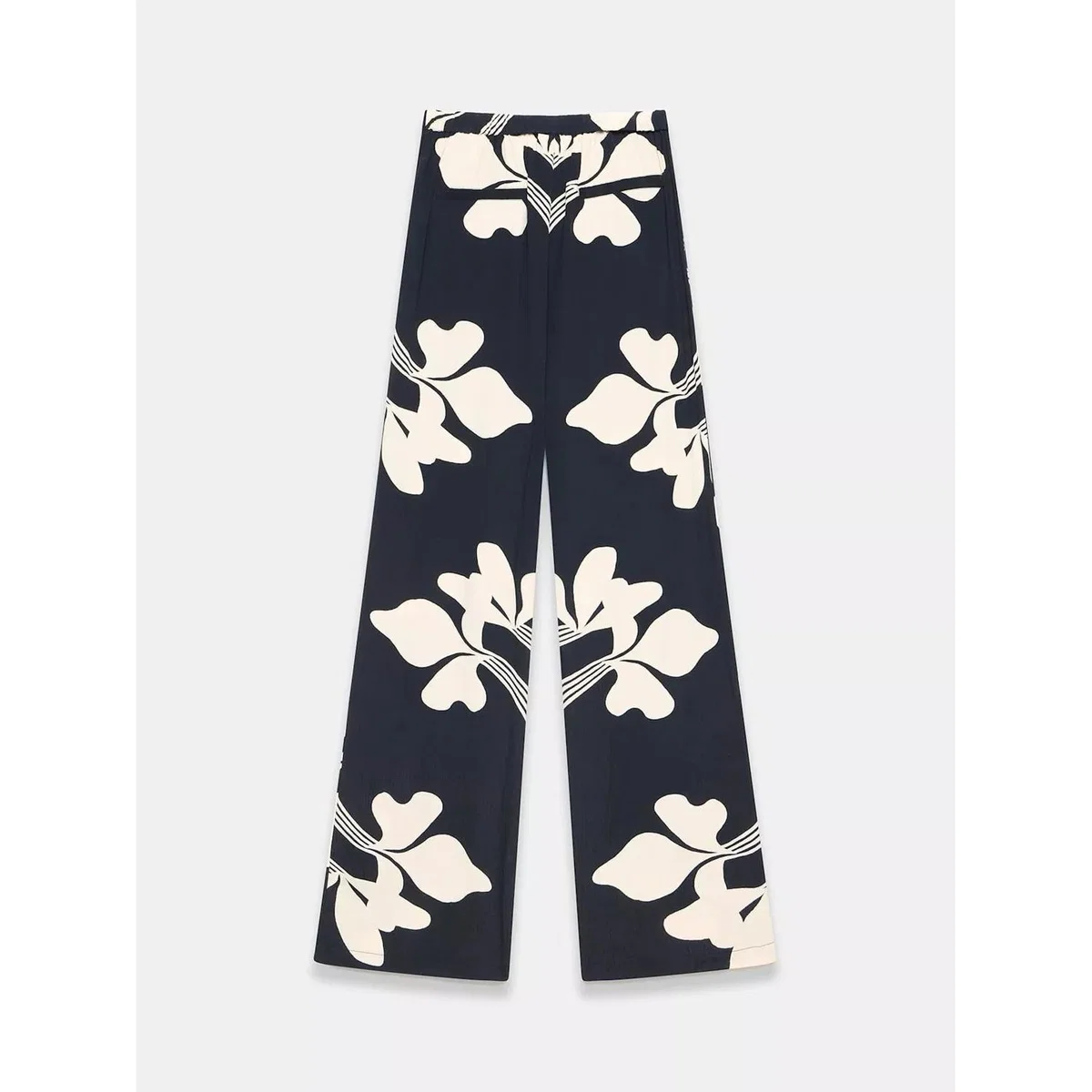 Mint Velvet High Waist Graphic Print Trousers, Black/White – image 7