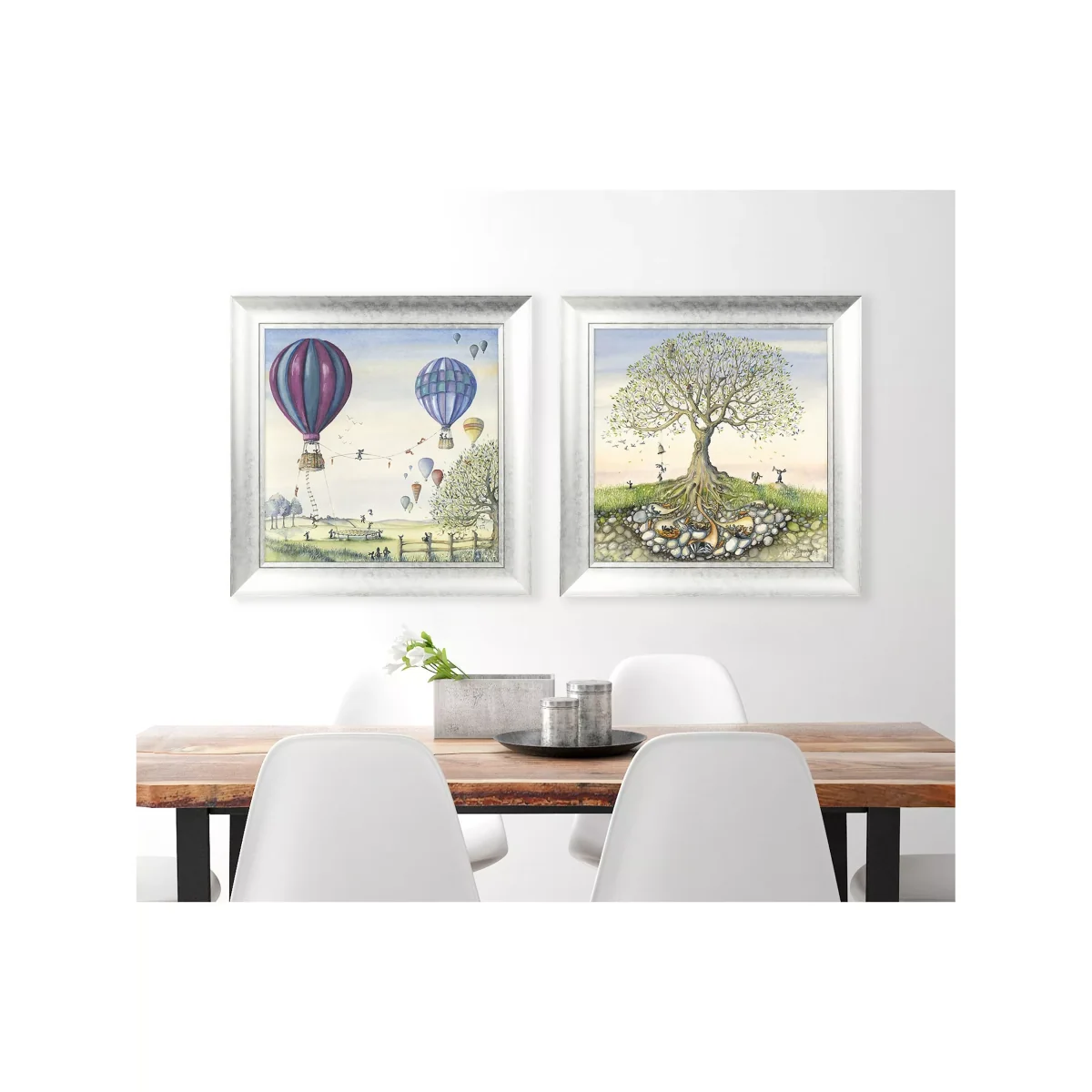Catherine Stephenson - 'Rise & Shine' Embellished Framed Print & Mount, 62 x 62cm, Green/Multi – image 2