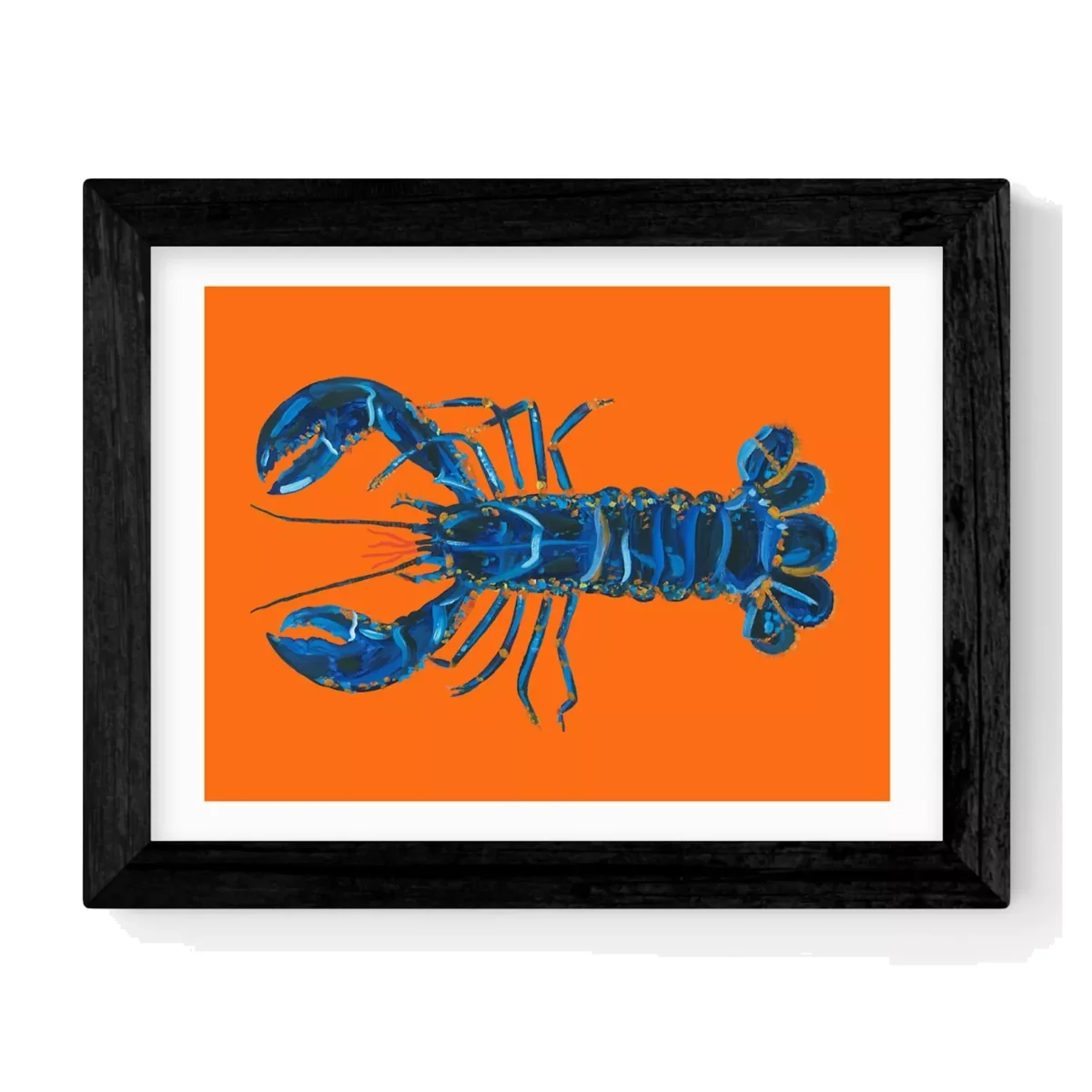 EAST END PRINTS Alice Staker 'Lobster on Orange' Framed Print – image 1