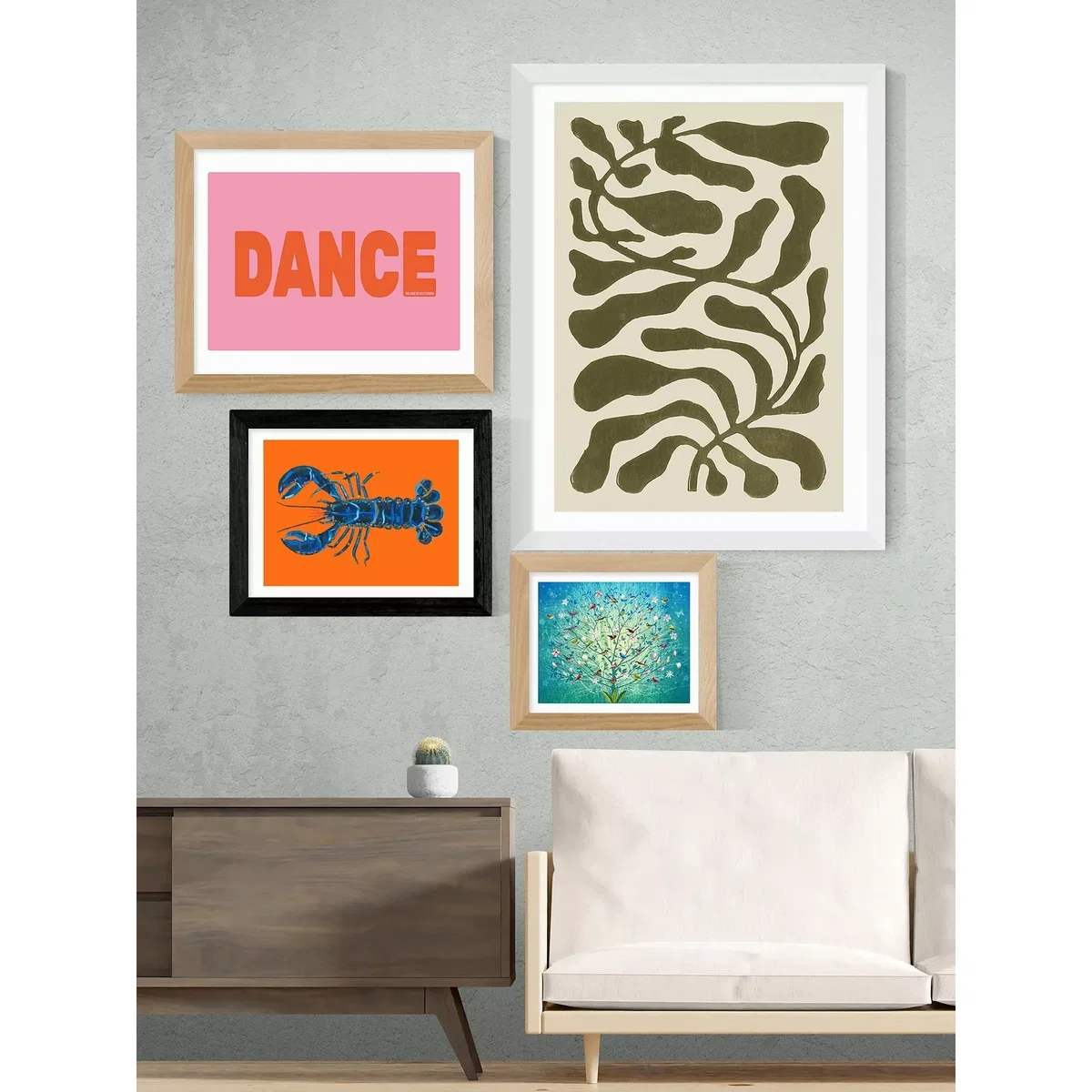 EAST END PRINTS Alice Staker 'Lobster on Orange' Framed Print – image 2