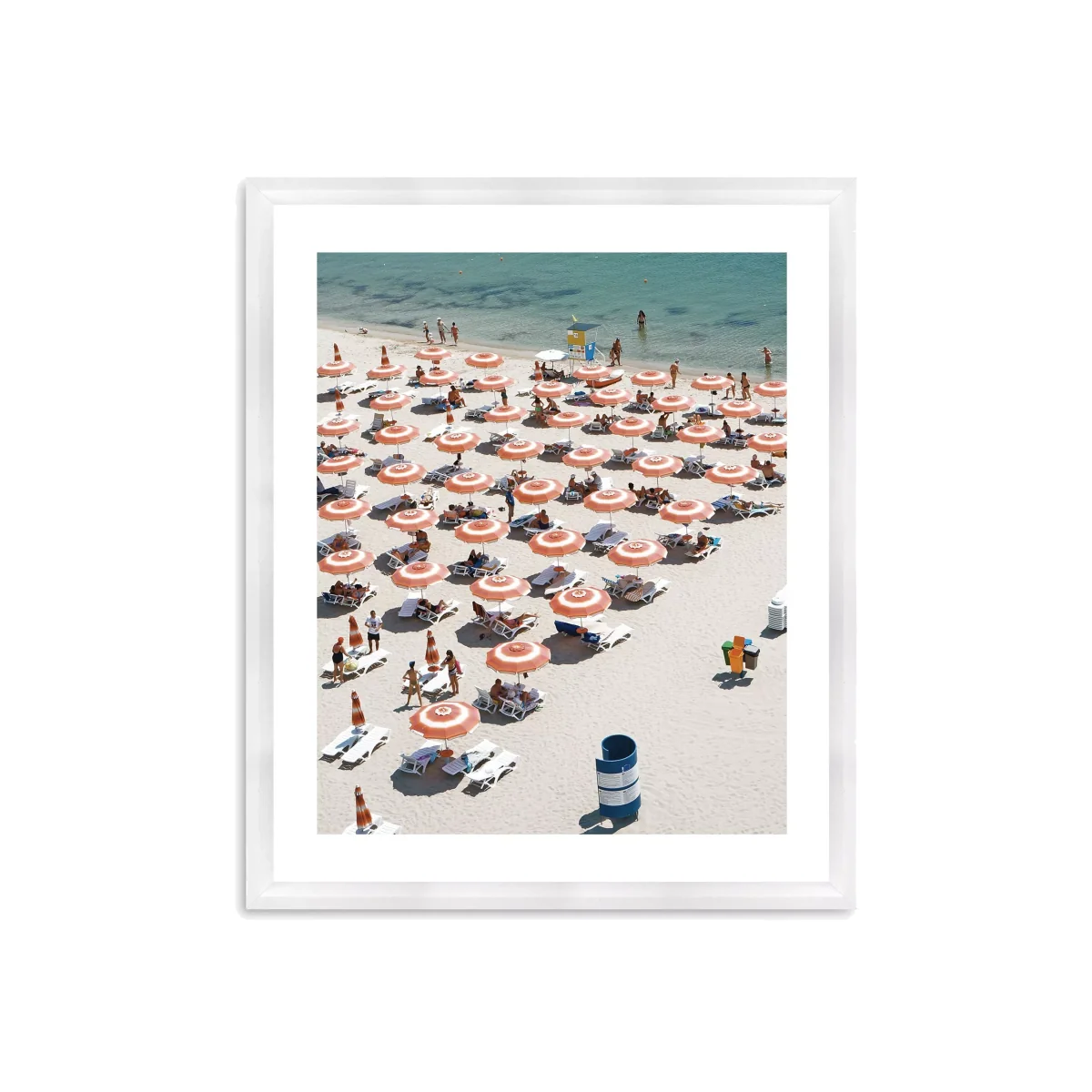 Beach Brella 1 - Framed Print & Mount, 56 x 66cm, Multi – image 1