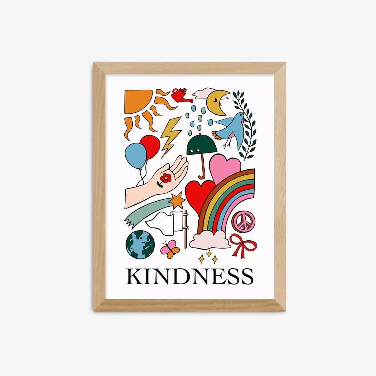 EAST END PRINTS Kid of the Village 'Kindness' Framed Print – image 1