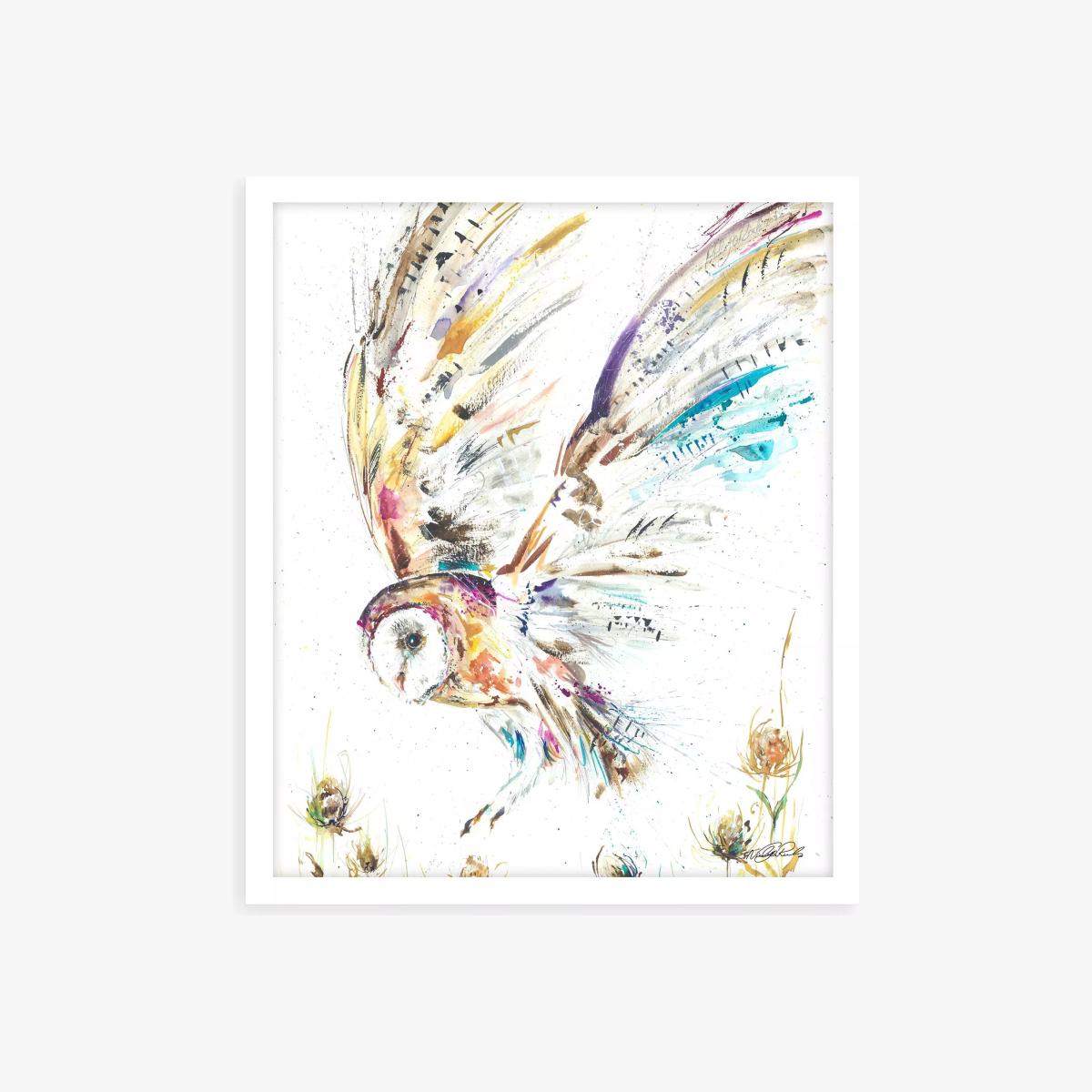 John Lewis Nicola Jayne Rowles 'Barn Owl I' Framed Print, 63.5 x 53.5cm, Multi – image 1