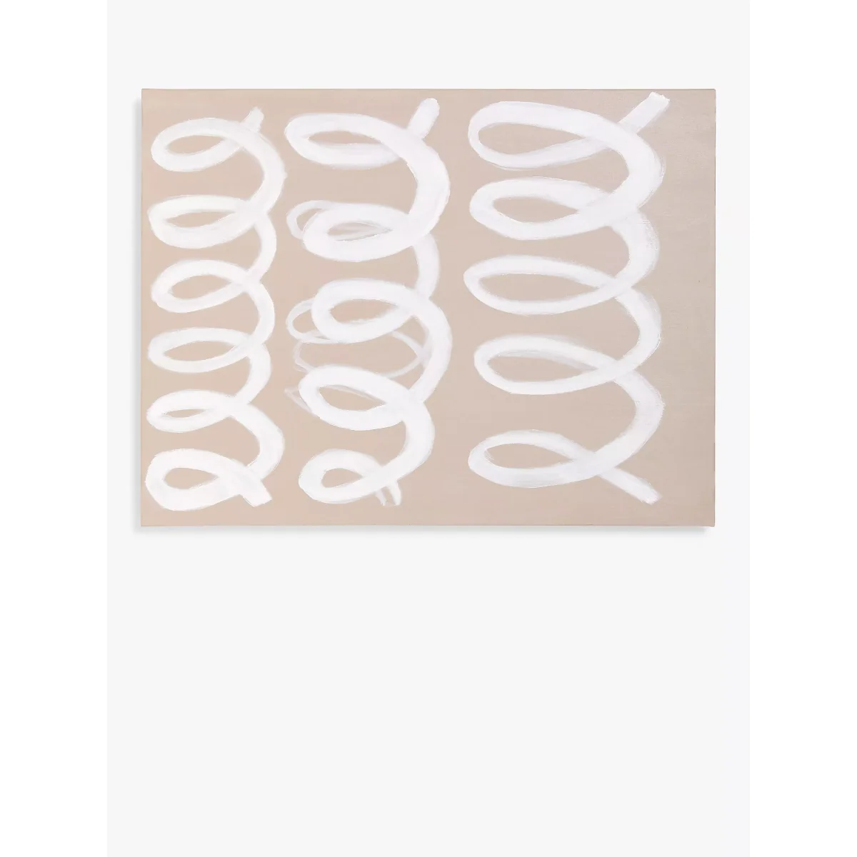 John Lewis & Partners 'Calming Swirls' Abstract Canvas Print, 100 x 76cm, White/Brown – image 2