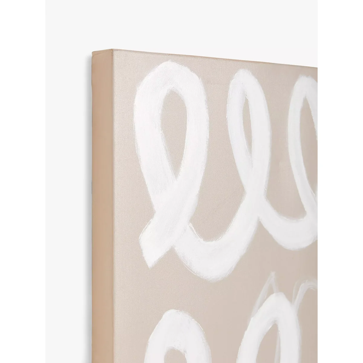 John Lewis & Partners 'Calming Swirls' Abstract Canvas Print, 100 x 76cm, White/Brown – image 3