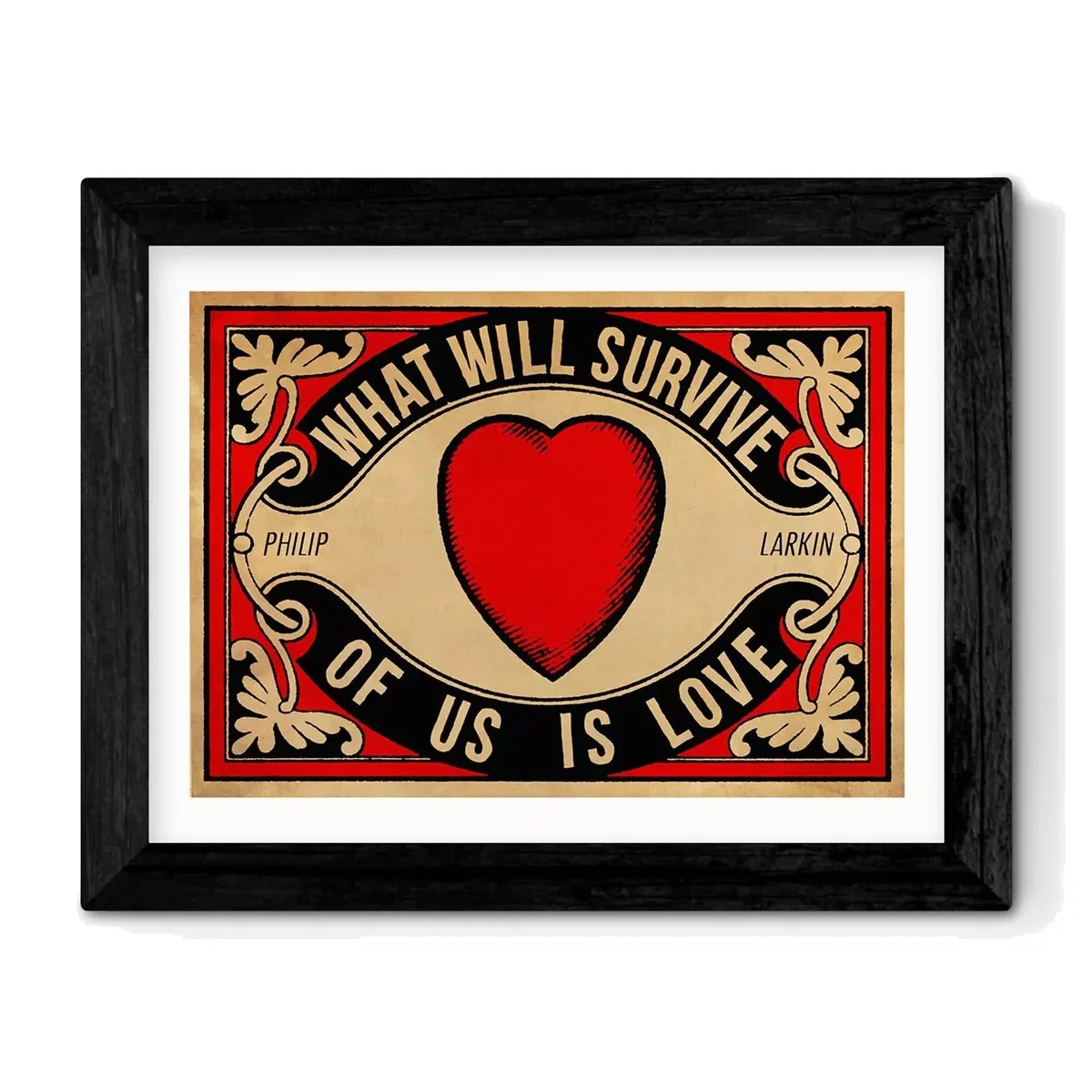 EAST END PRINTS Indie Prints 'Arundel Tomb - Love' Framed Print – image 1