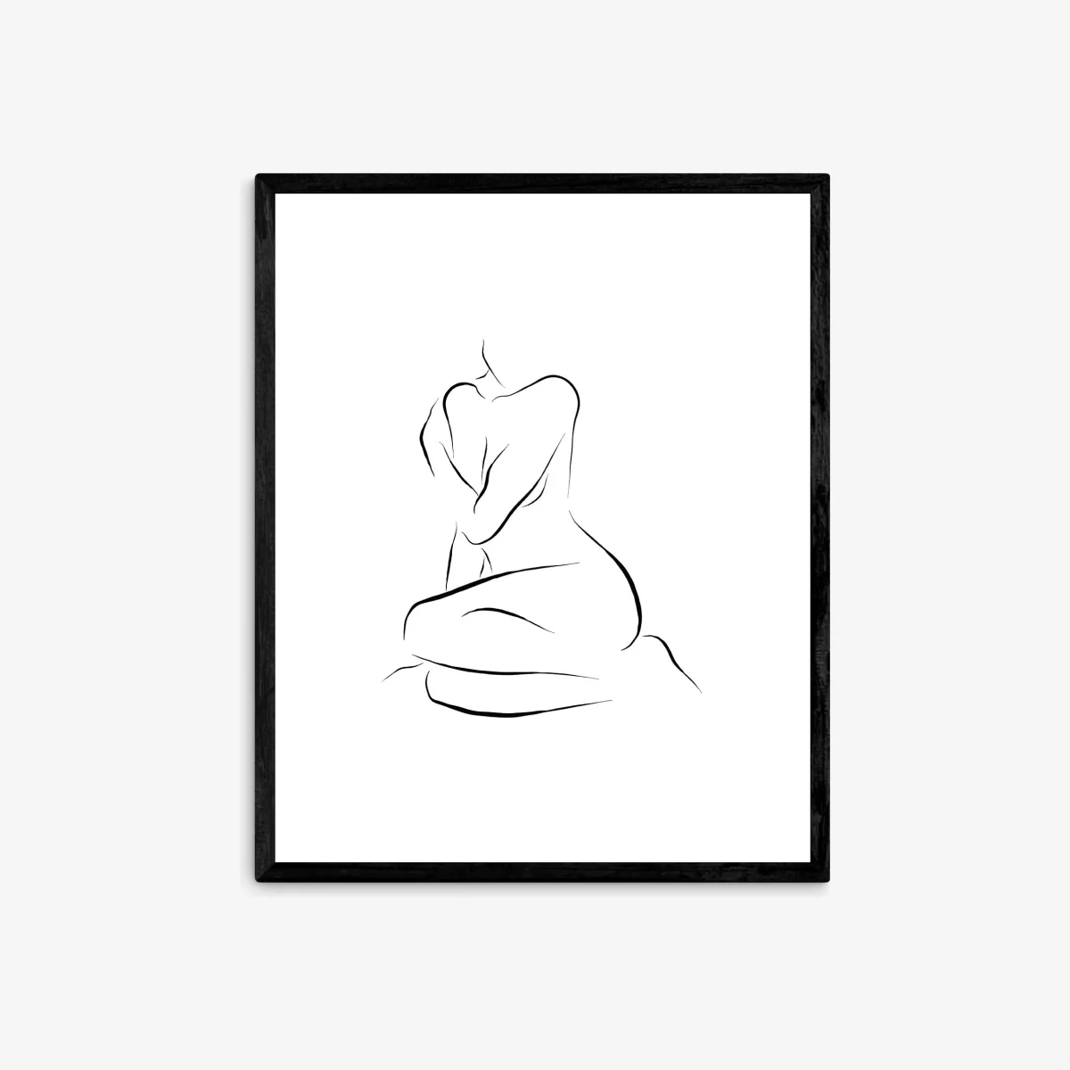 Sundry Society - 'Nude Female' Framed Print, 52 x 42cm, Black/White