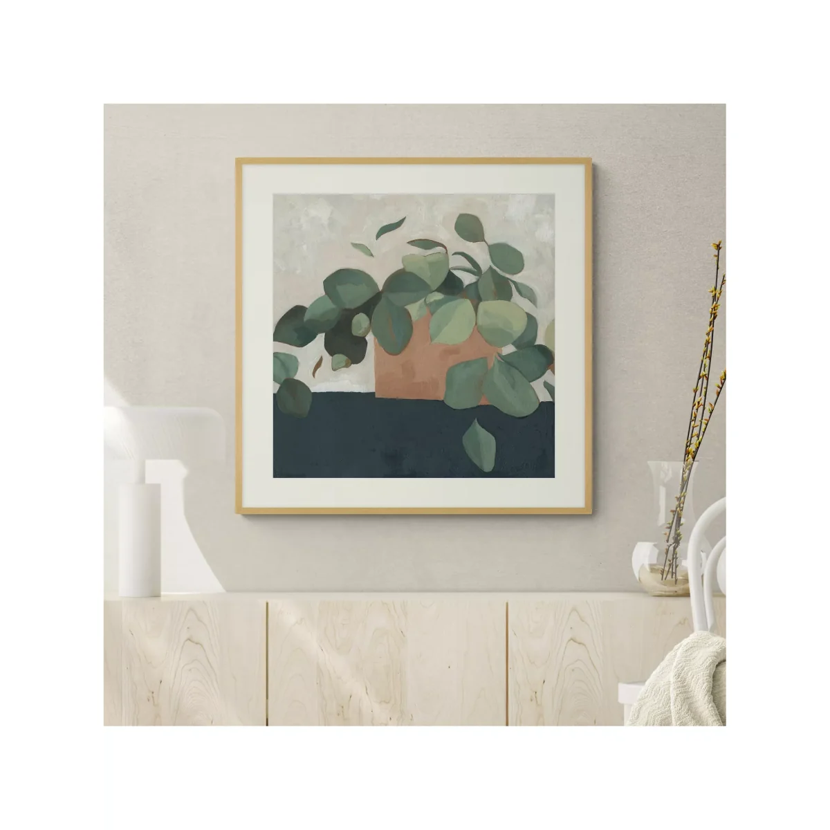 Emma Scarvey - 'Jade Hoya II' Framed Print & Mount, 73.5 x 73.5cm, Green/Multi – image 2