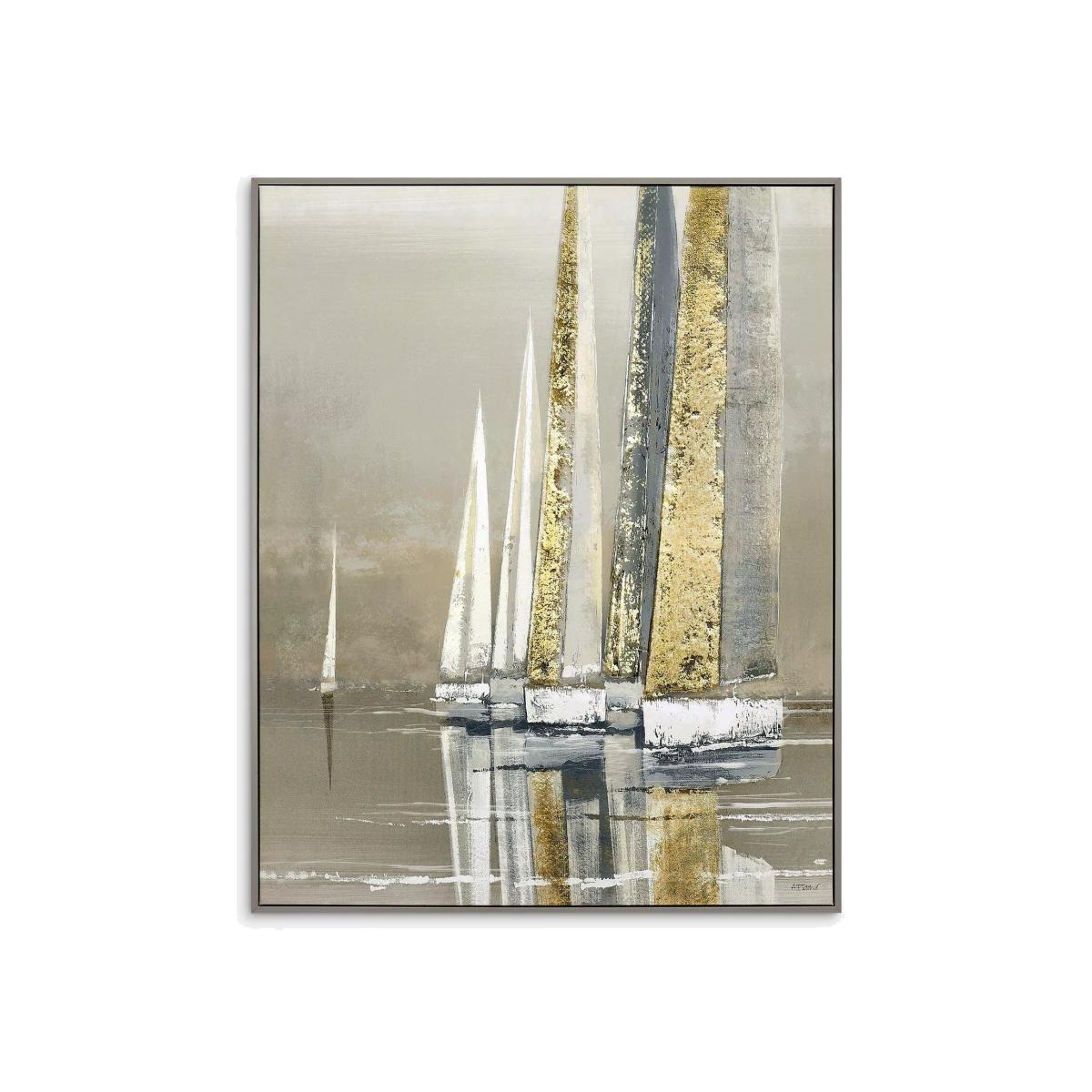 John Lewis Adelene Fletcher 'Golden Sails' Framed Canvas, 102.5 x 82.5cm, Gold – image 1