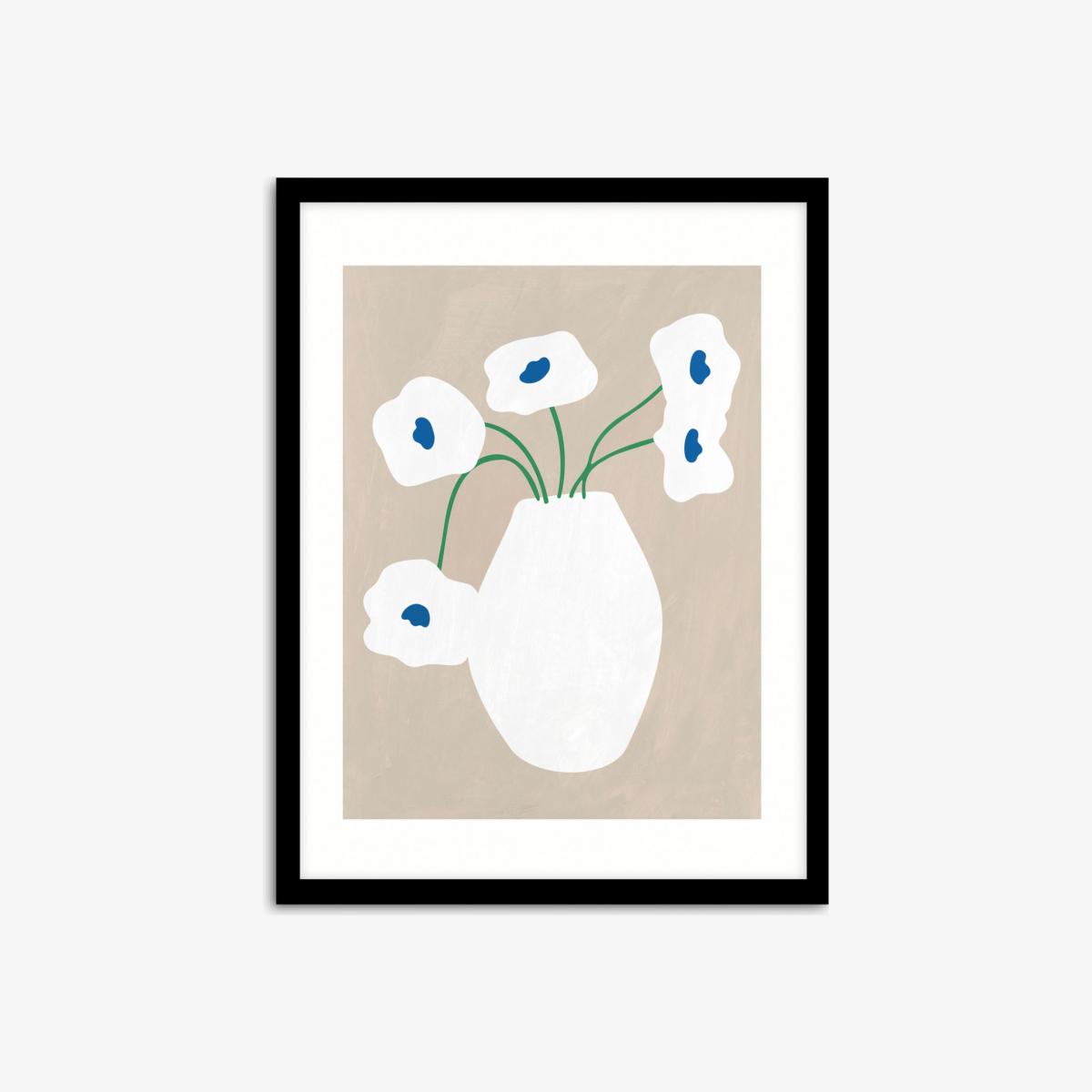 John Lewis ANYDAY 'Fleurs Plantes' Framed Print, 42 x 32cm, White/Blue – image 1
