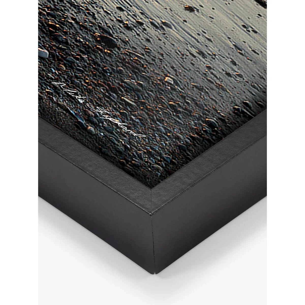 John Lewis Mike Shepherd 'Ebb & Flow' Framed Canvas Print, 44 x 124cm, Orange/Multi – image 3