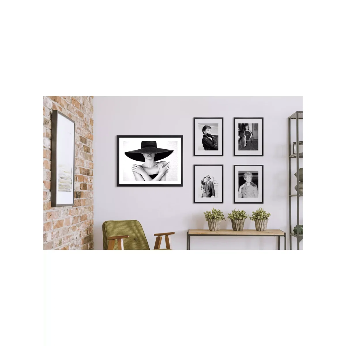 'Mystery Lady III' Framed Print & Mount, 81 x 66cm, Black/White – image 2