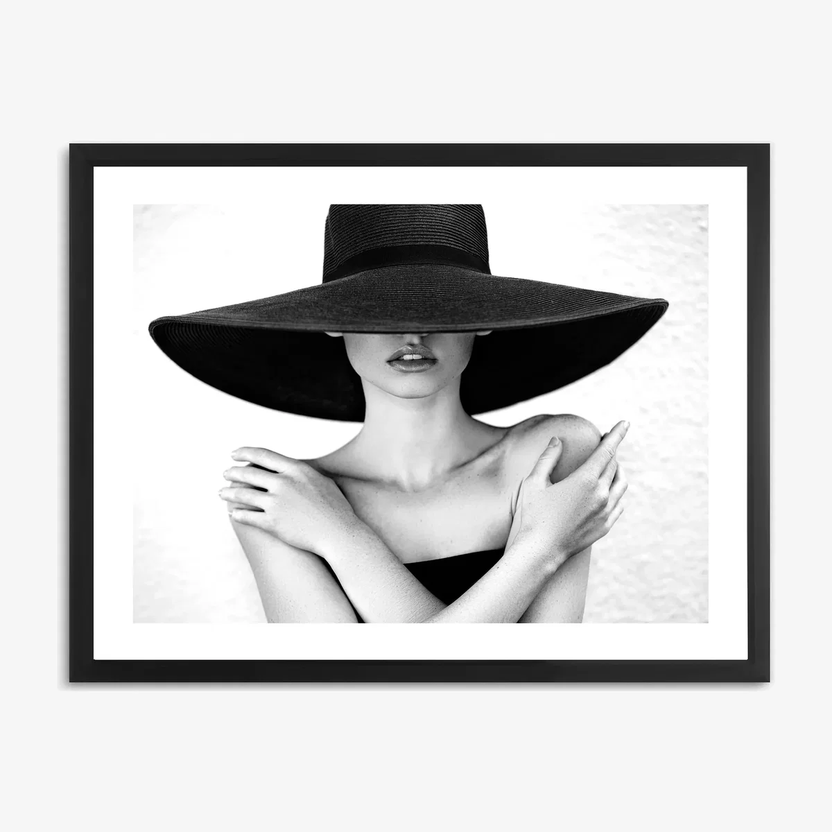 'Mystery Lady III' Framed Print & Mount, 81 x 66cm, Black/White – image 1
