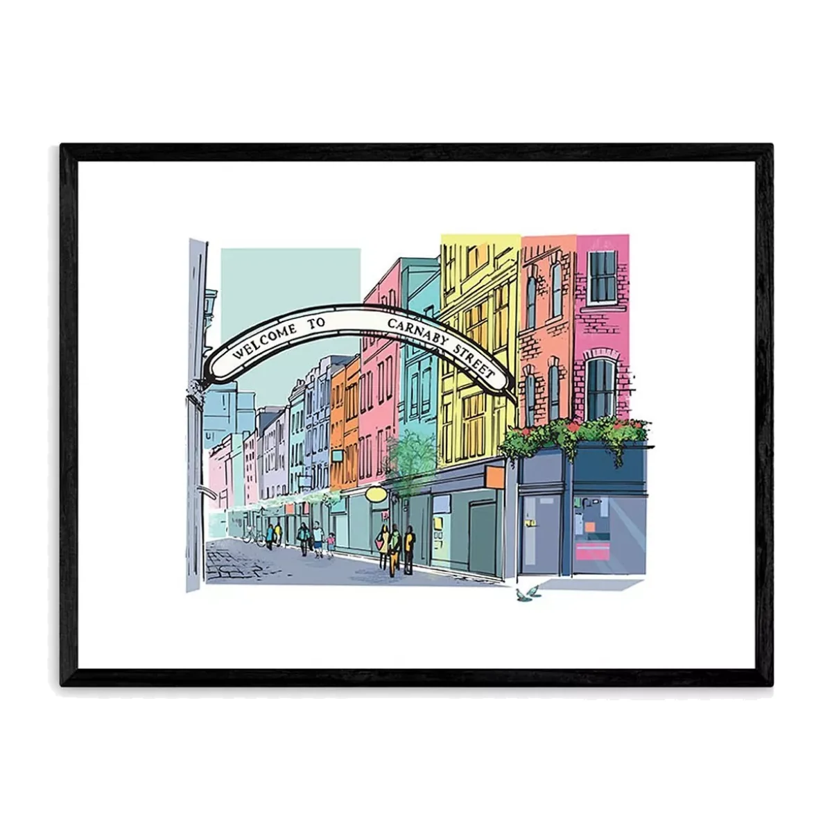 EAST END PRINTS Rocket 68 'Carnaby Street' London Framed Print – image 1