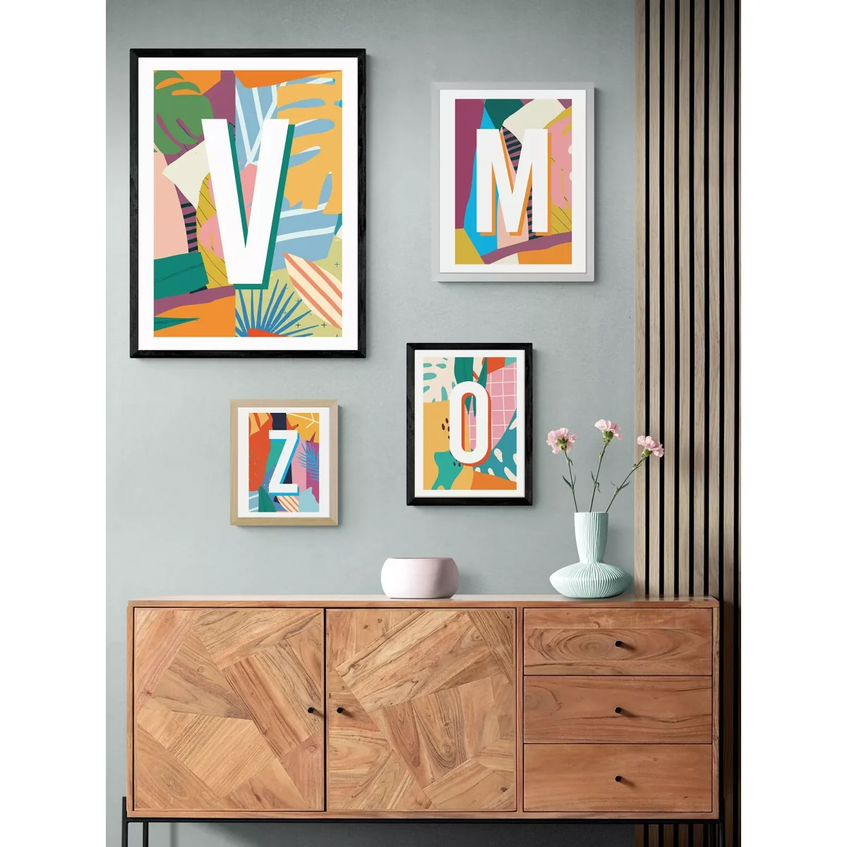 EAST END PRINTS Sei and Ru 'V Letter' Framed Print – image 2