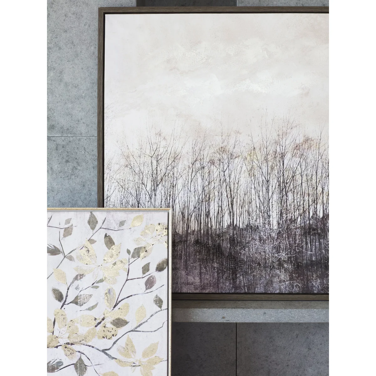 Autumn Forest - Framed Canvas Print, 85 x 85cm, Grey/Multi – image 3