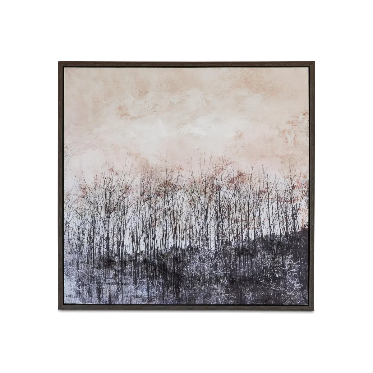 Autumn Forest - Framed Canvas Print, 85 x 85cm, Grey/Multi – image 1