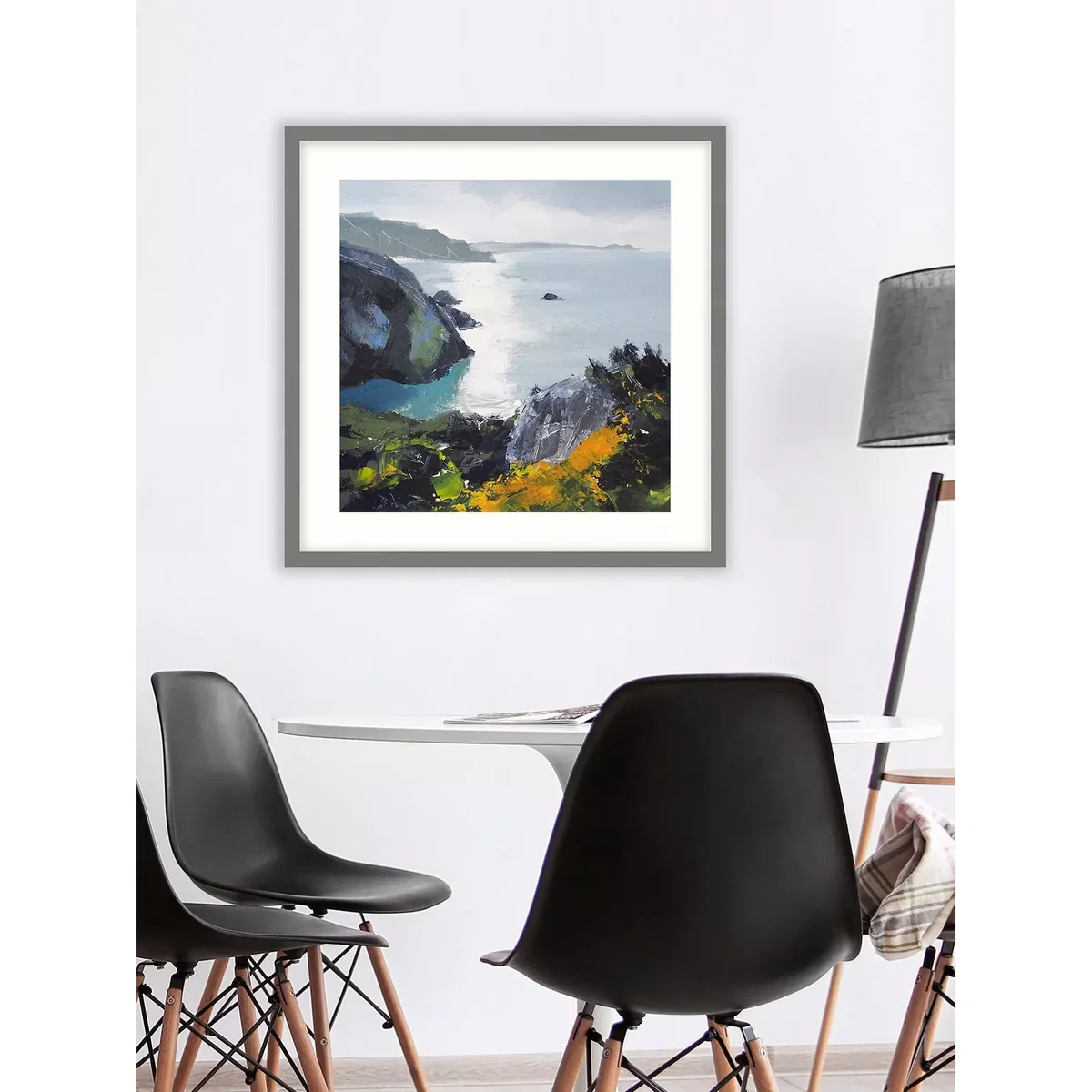 Sian McGill - 'Pwll Deri' Framed Print, 84.5 x 84.5cm, Blue/Multi – image 2
