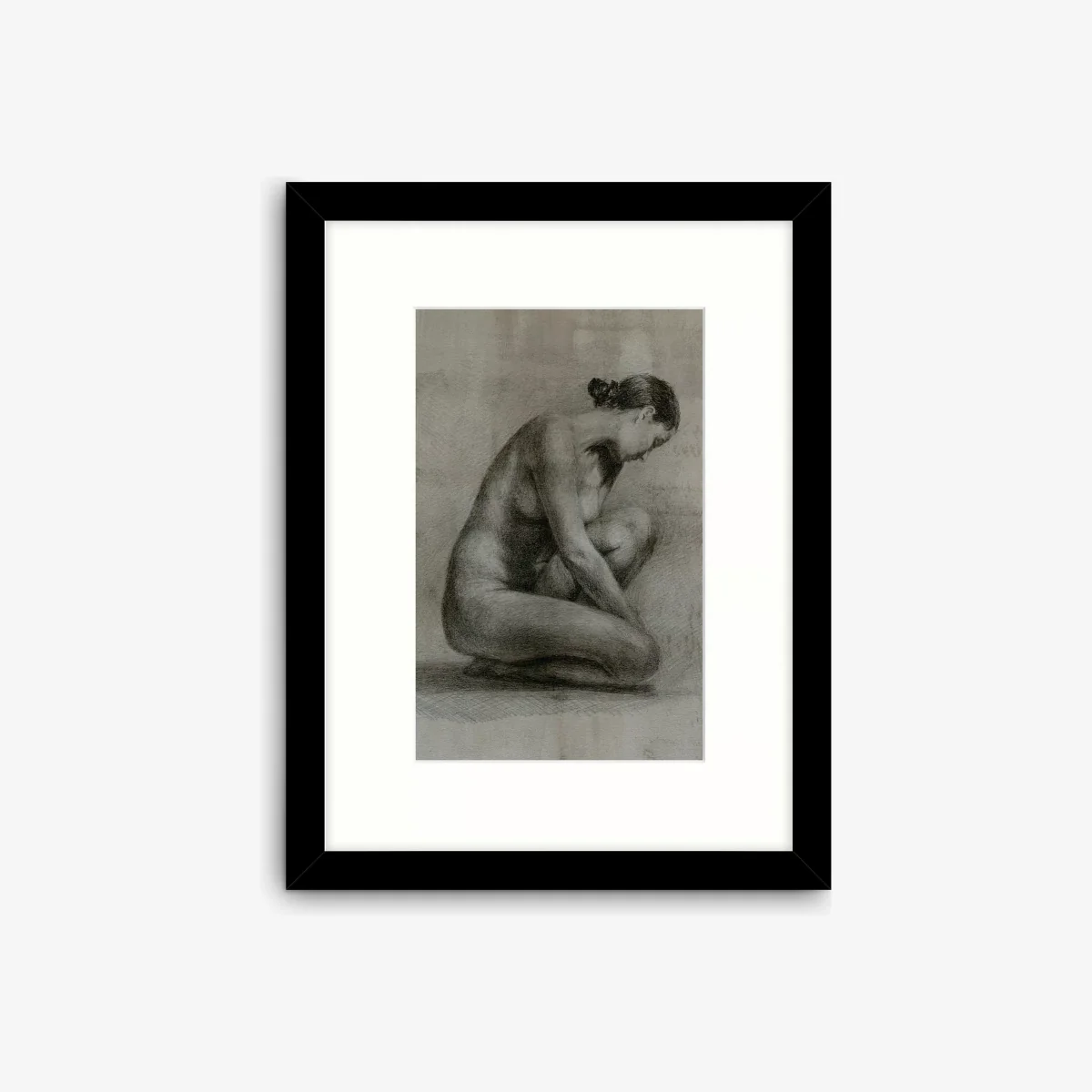 Ethan Harper - 'Classic Figure Study I' Framed Print & Mount, 63.5 x 53.5cm, Black/White – image 1