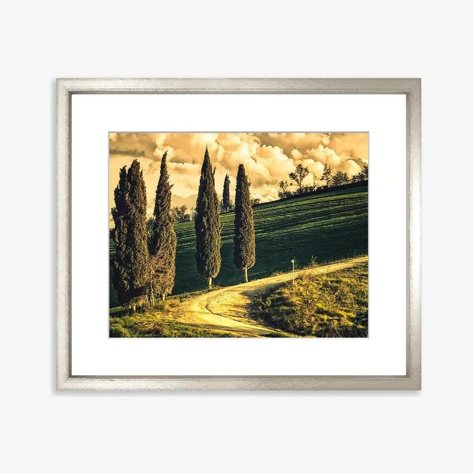 Dramatic Tuscany Framed Print & Mount, 58 x 73cm, Green