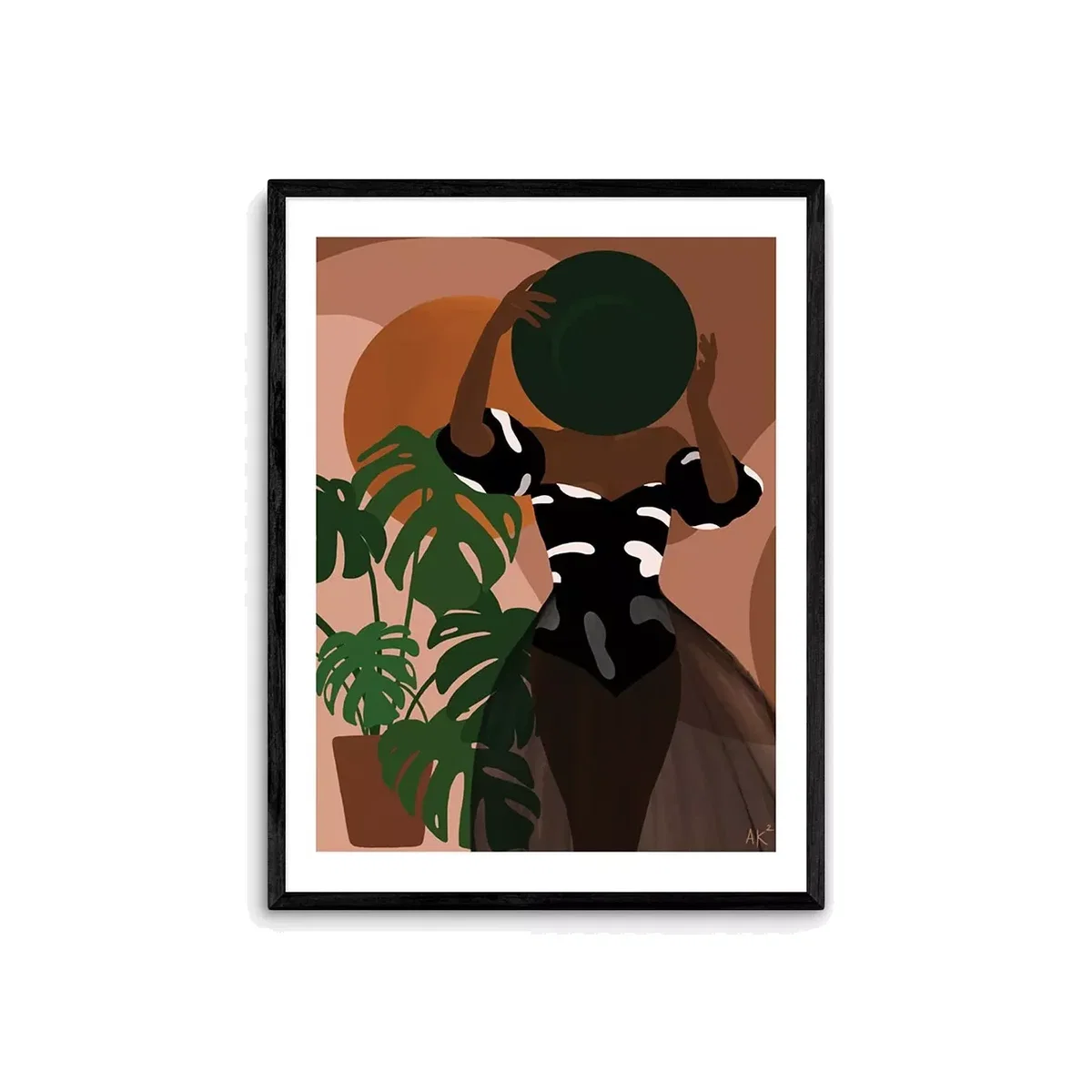 Layover Art - 'Beach Day' Framed Print, 83.4 x 63.4cm, Brown/Multi – image 1