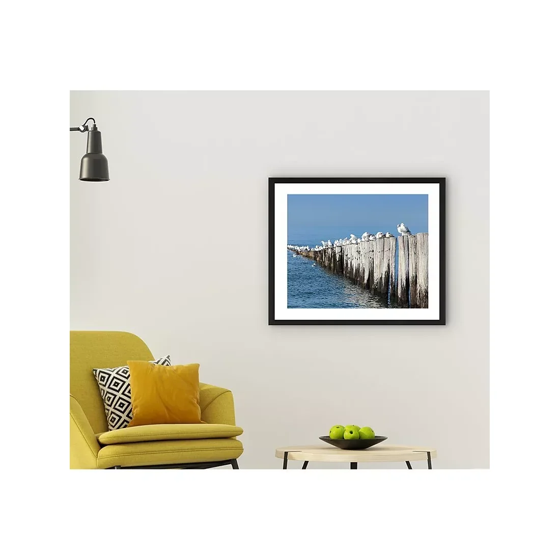 Breaker Block - Framed Print & Mount, 56 x 66cm, Blue – image 4